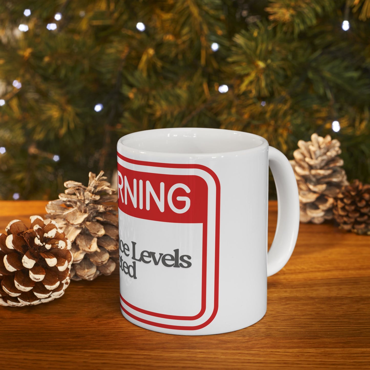 Warning Mug: Low Patience Levels Detected', Fun Coffee Cup, Gift for Coworkers, Office Humor, Birthday Present