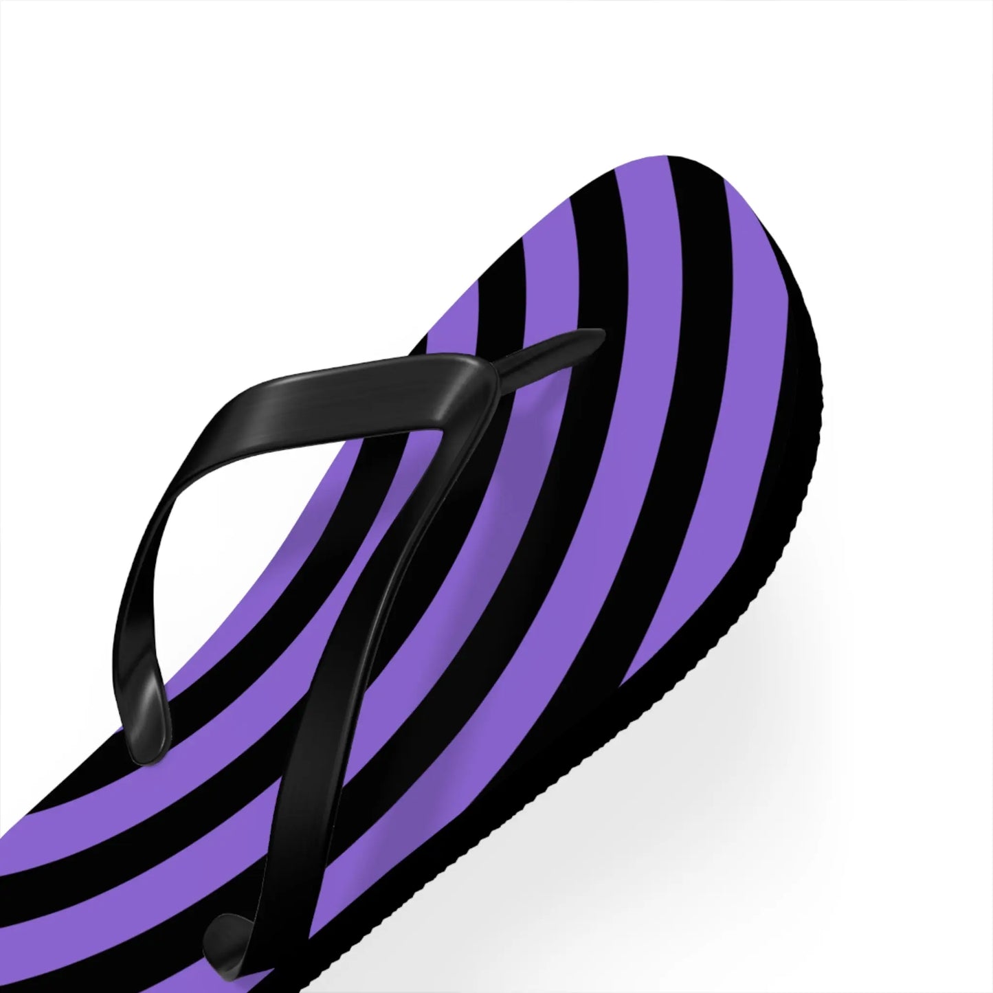 Spiral Flip Flops - Trendy Purple Design for Beach Days Printify