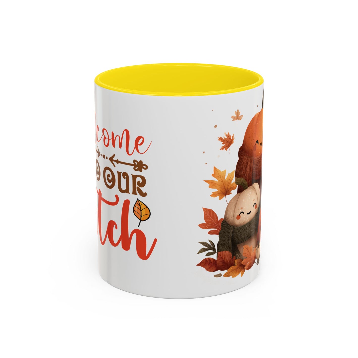 Accent Coffee Mug - Welcome to Our Patch Pumpkin Family Design
