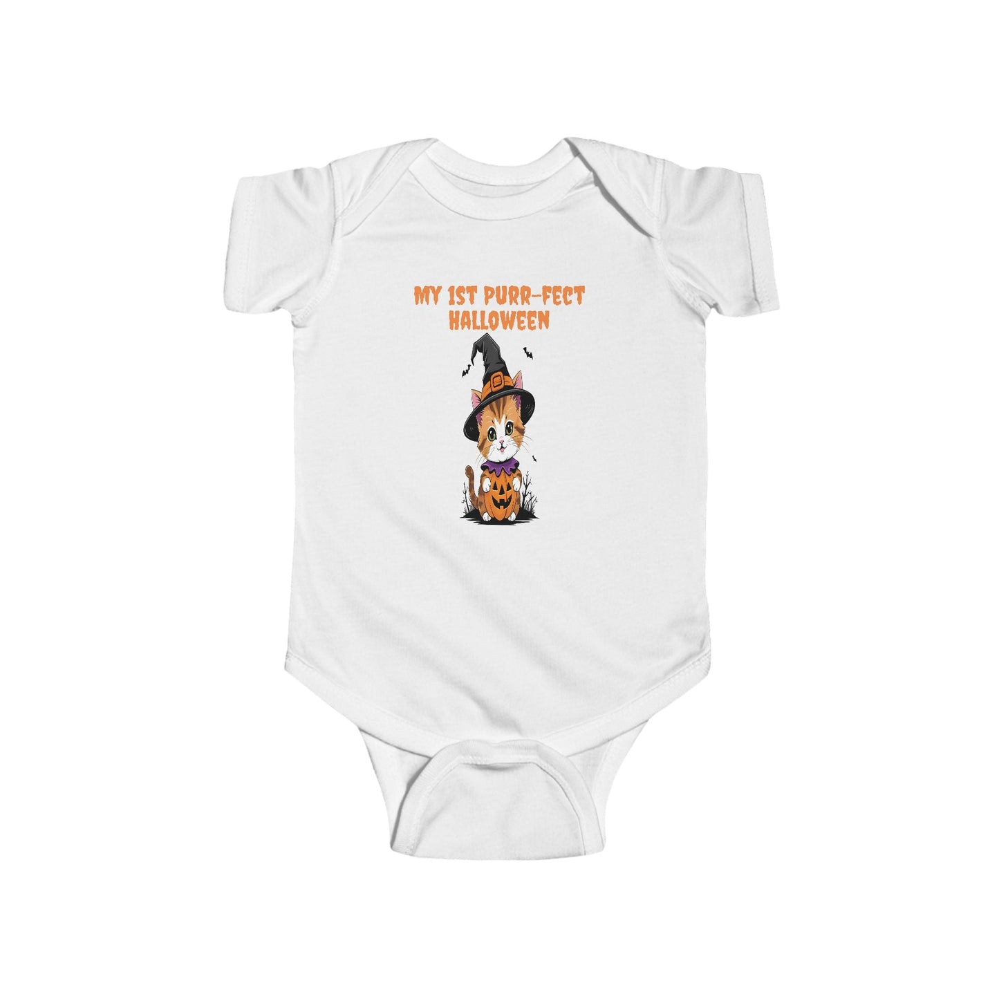 My 1st Purr-fect Halloween Bodysuit | Baby Halloween Outfit, Newborn Costume, Cute Infant Apparel, Halloween Gift, Baby Shower Gift Printify