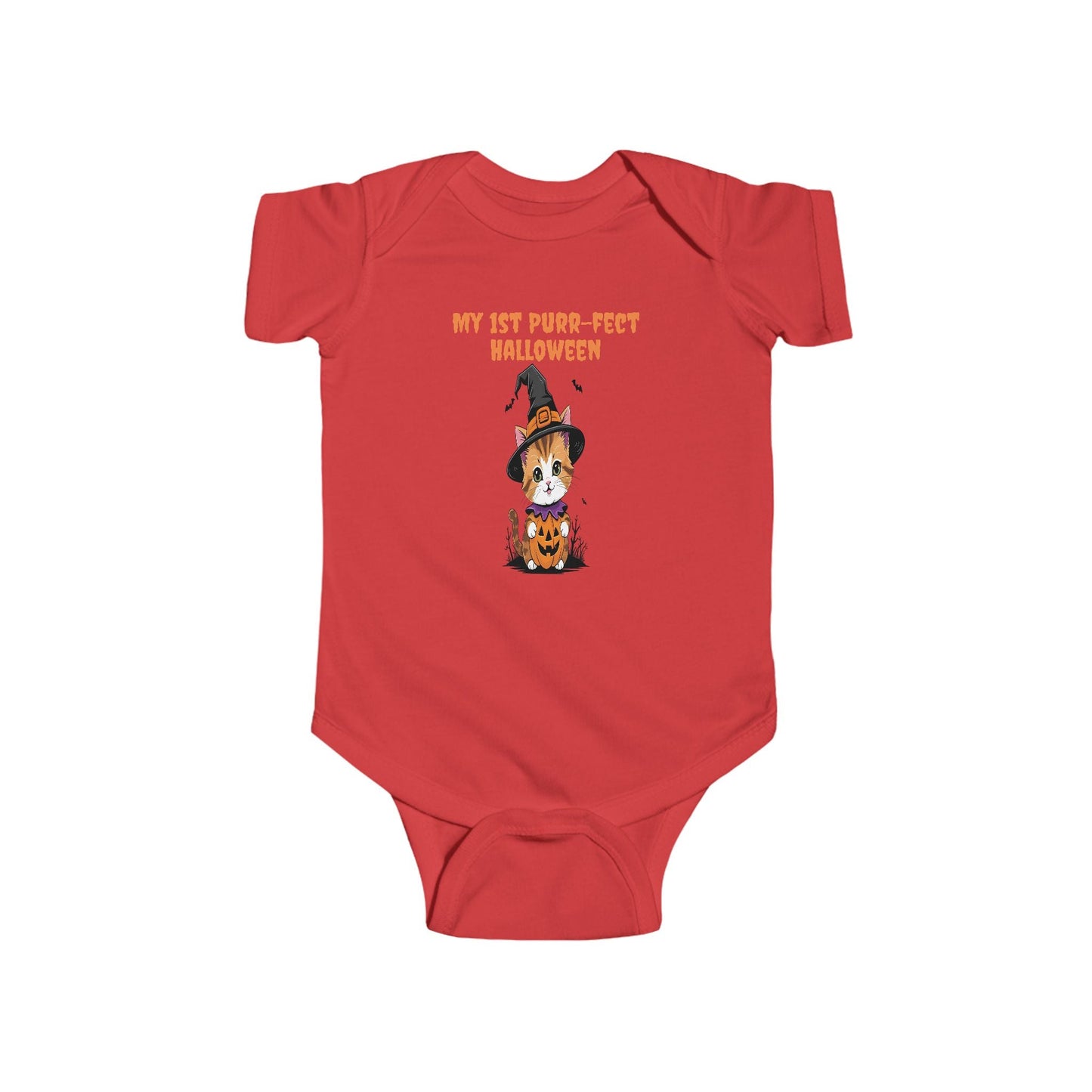 My 1st Purr-fect Halloween Bodysuit | Baby Halloween Outfit, Newborn Costume, Cute Infant Apparel, Halloween Gift, Baby Shower Gift Printify