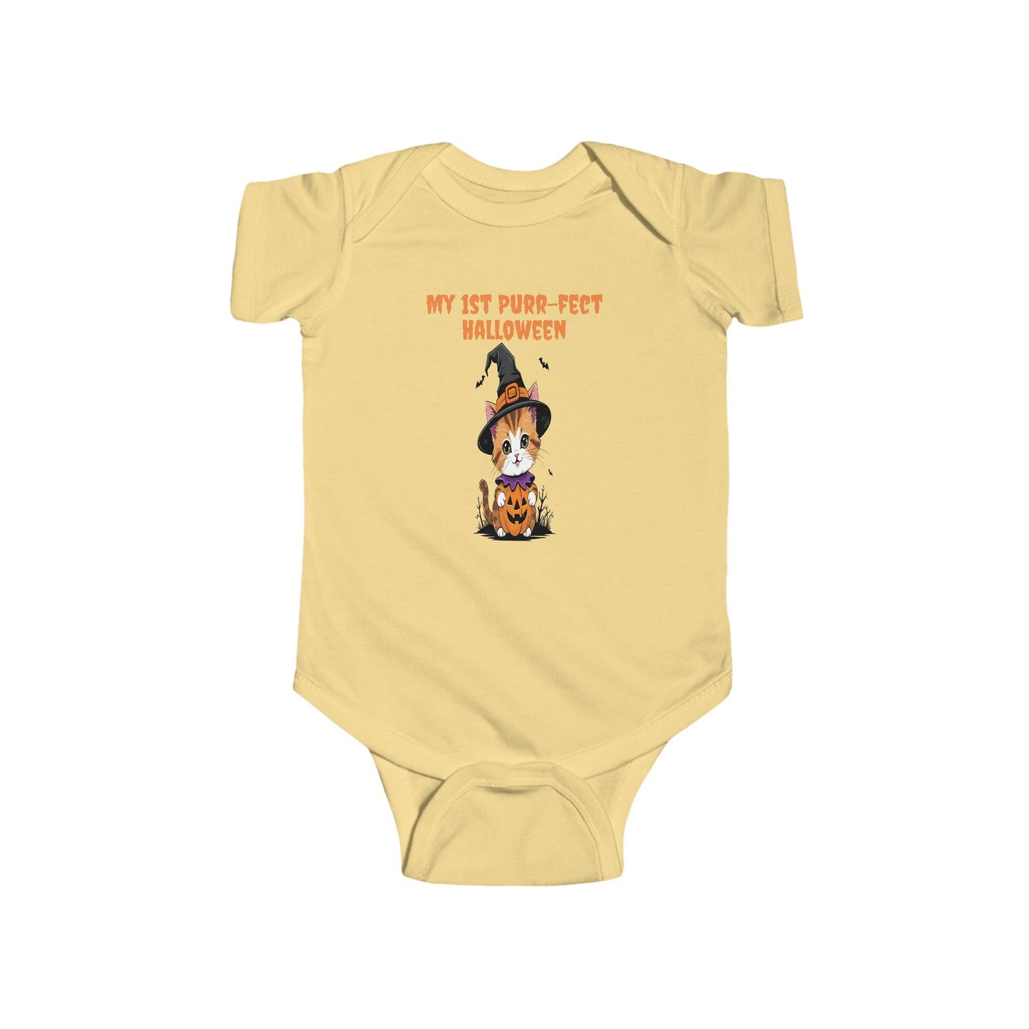 My 1st Purr-fect Halloween Bodysuit | Baby Halloween Outfit, Newborn Costume, Cute Infant Apparel, Halloween Gift, Baby Shower Gift Printify