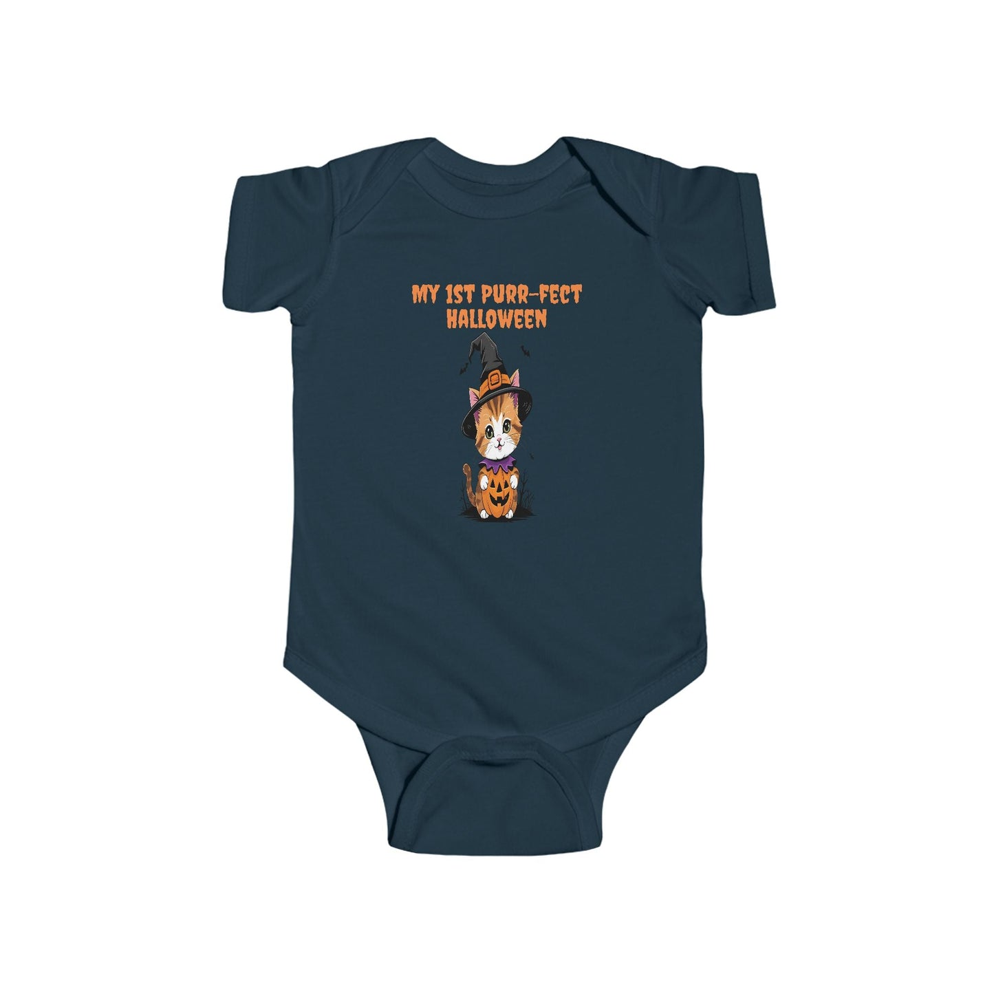 My 1st Purr-fect Halloween Bodysuit | Baby Halloween Outfit, Newborn Costume, Cute Infant Apparel, Halloween Gift, Baby Shower Gift Printify