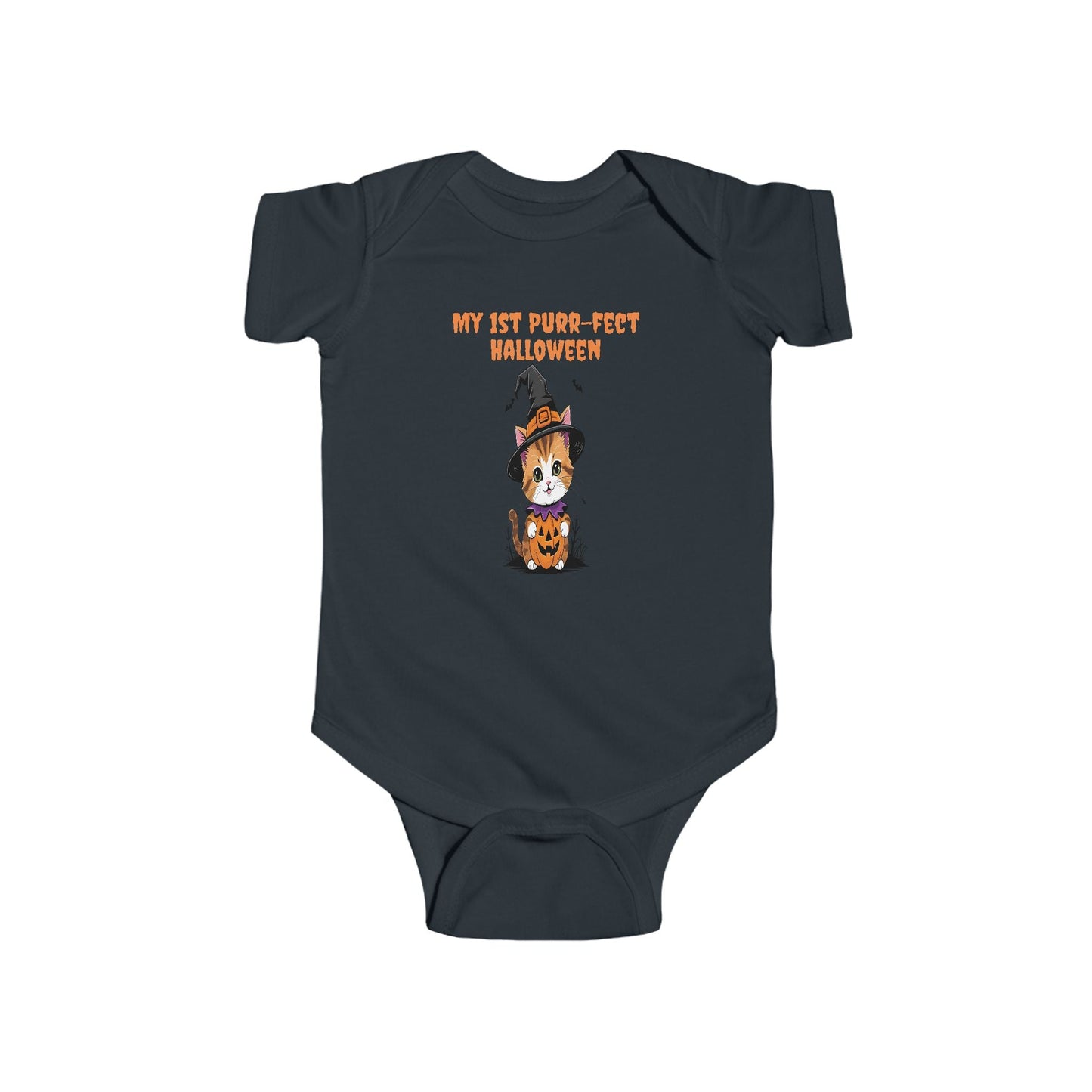 My 1st Purr-fect Halloween Bodysuit | Baby Halloween Outfit, Newborn Costume, Cute Infant Apparel, Halloween Gift, Baby Shower Gift Printify