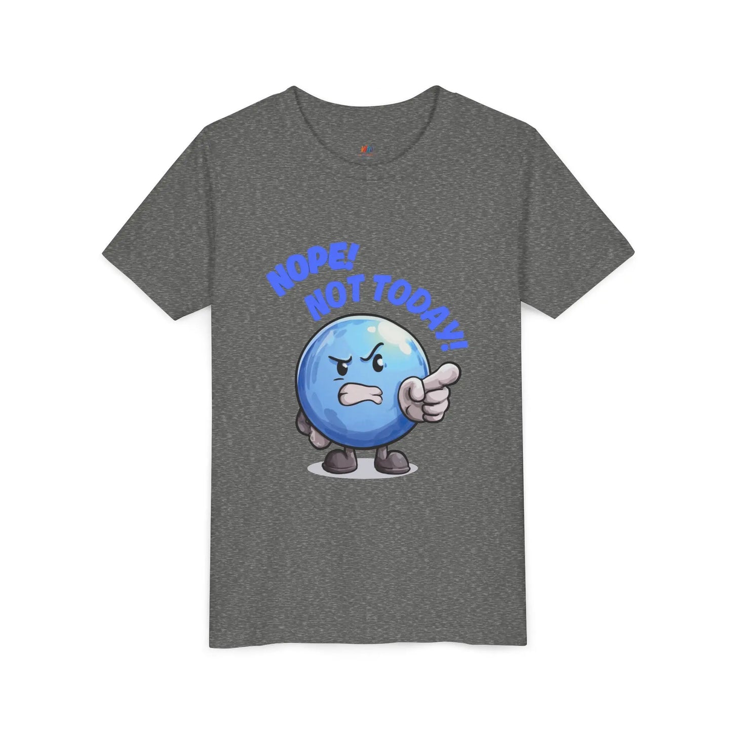 Funny Emoji Nope Not Today Youth Tee Printify