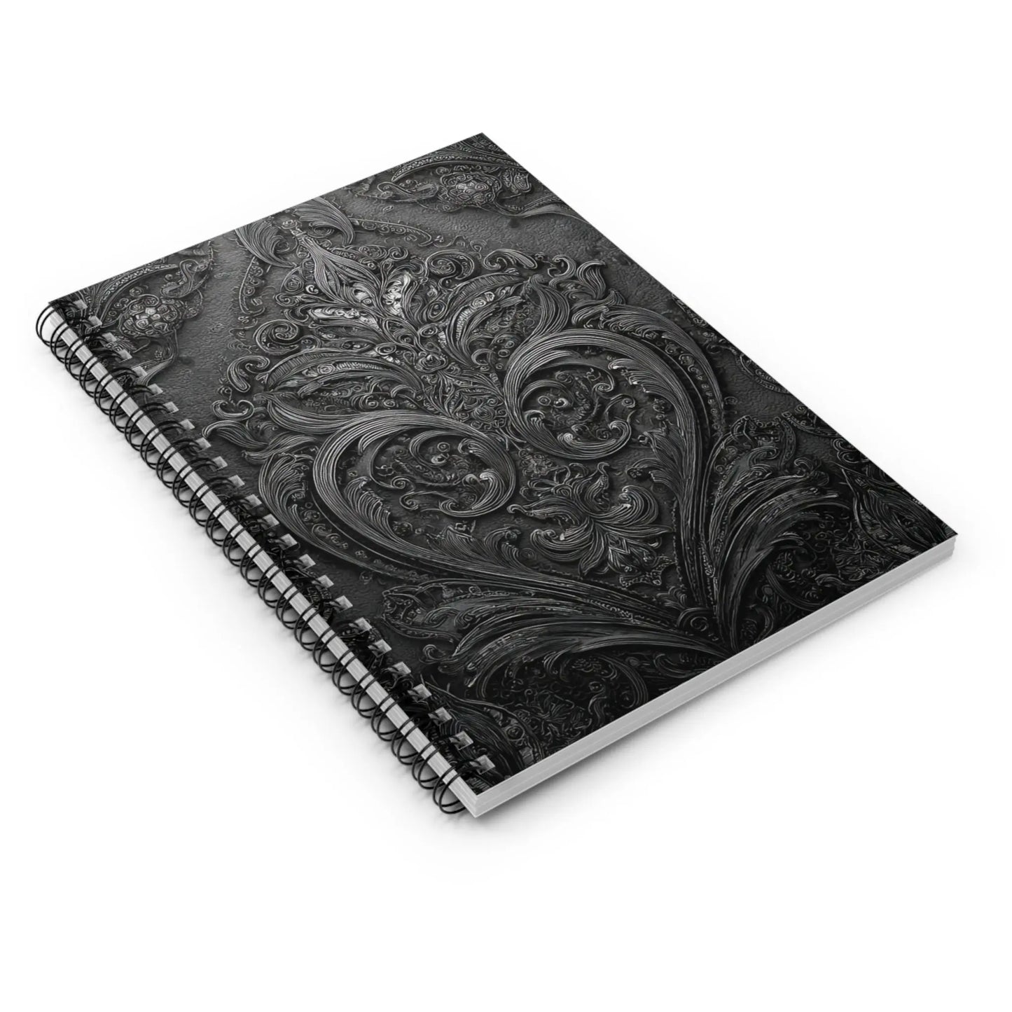 Spiral Notebook - Gothic Lace Texture Journal Printify