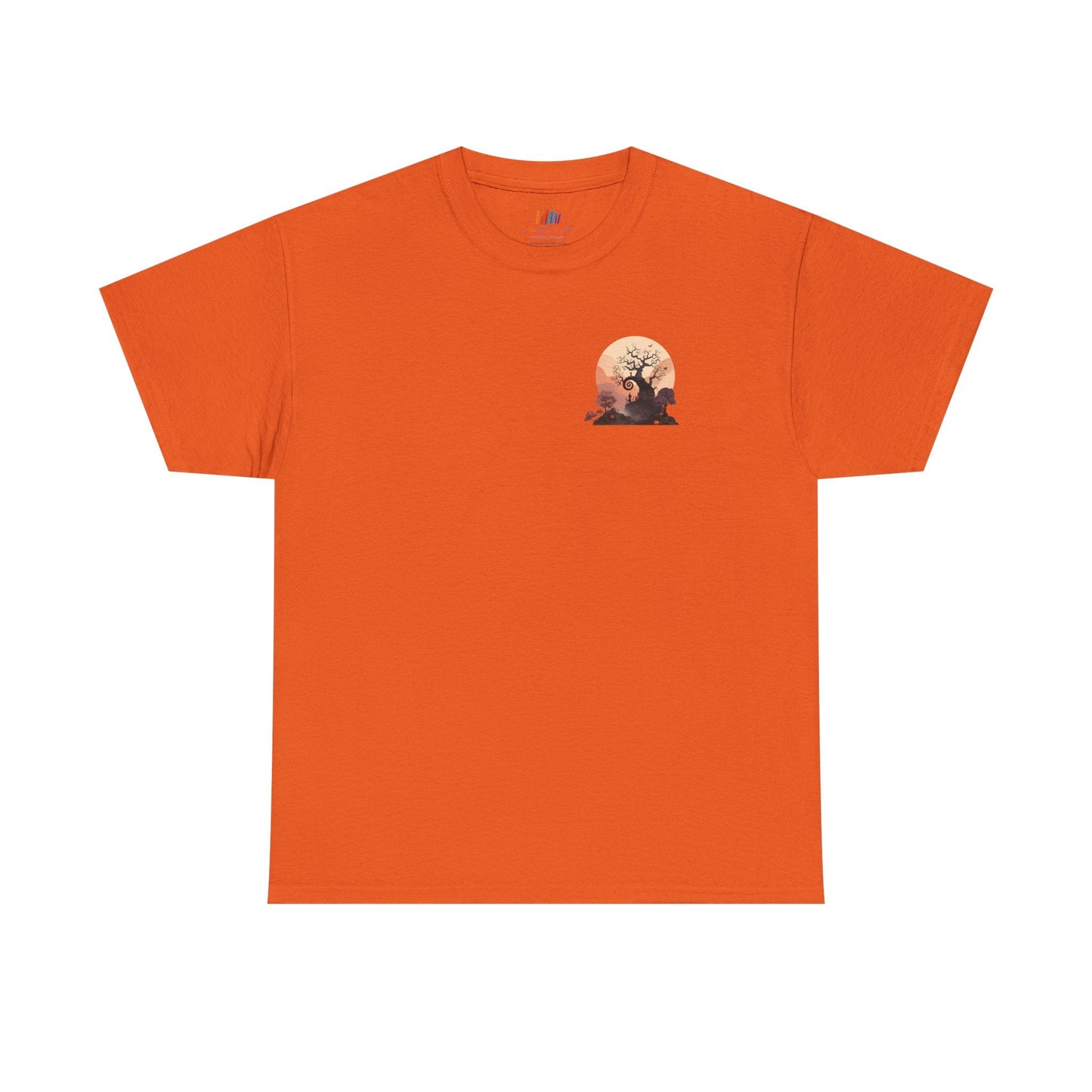 Spooky Sunset Tee, Halloween Shirt, Fall Apparel, Unisex Graphic Tee, Autumn Vibes, Cozy Casual Wear Printify