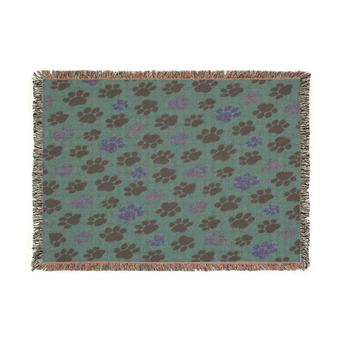 Woven Blanket - Dog Paw Pattern Printify