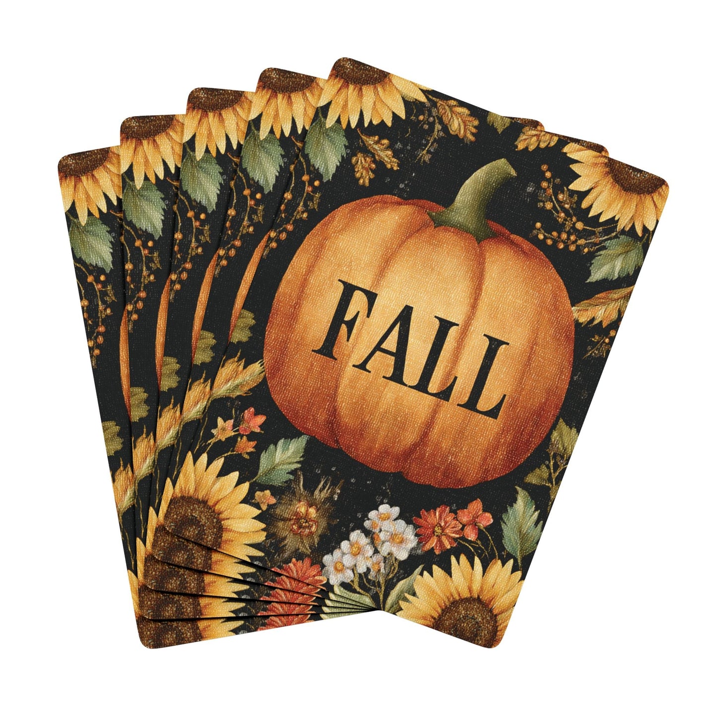 Fall-Themed Poker Playing Cards | Autumn Card Game, Halloween Party Supplies, Family Game Night, Gift for Card Players, Cozy Home Decor Printify