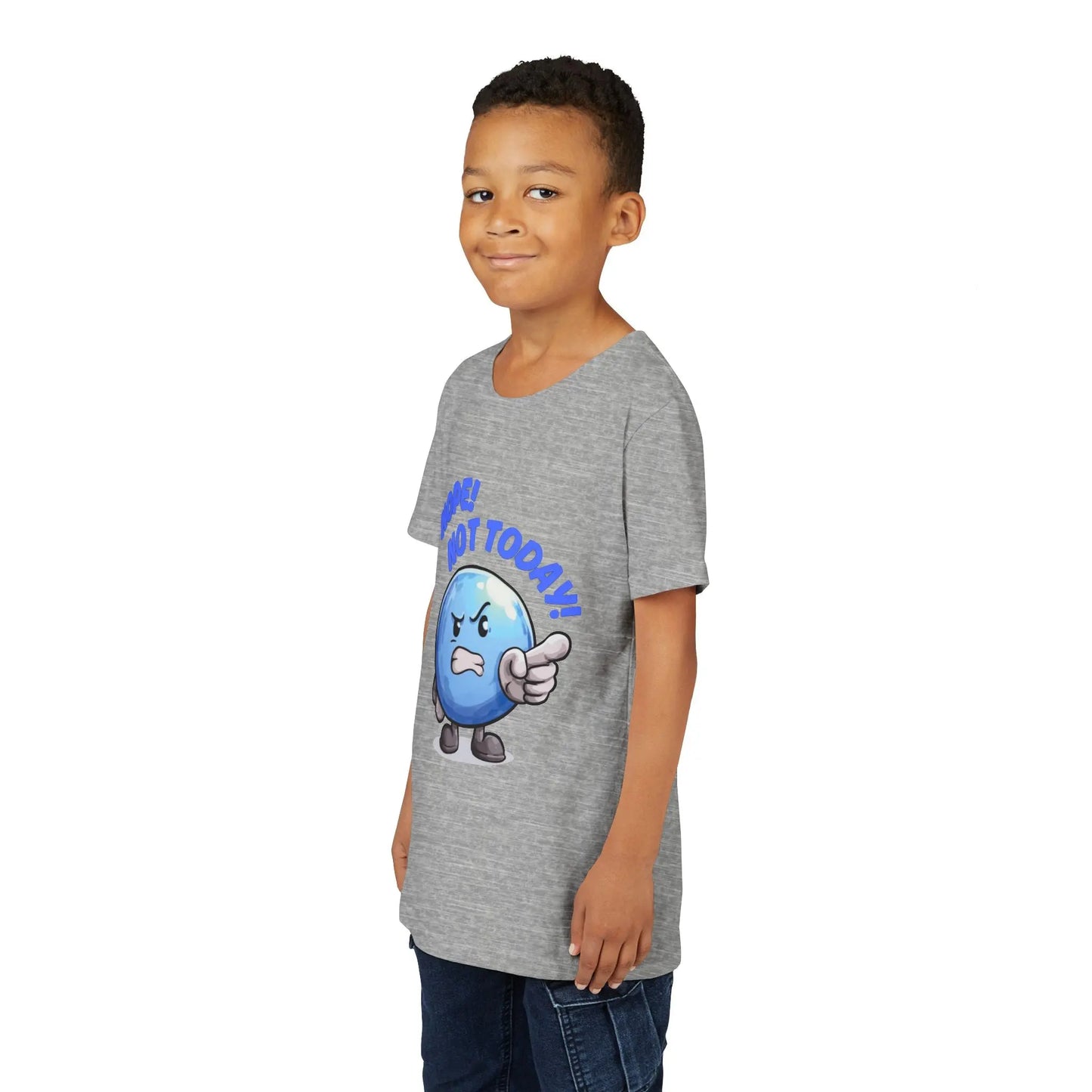 Funny Emoji Nope Not Today Youth Tee Printify