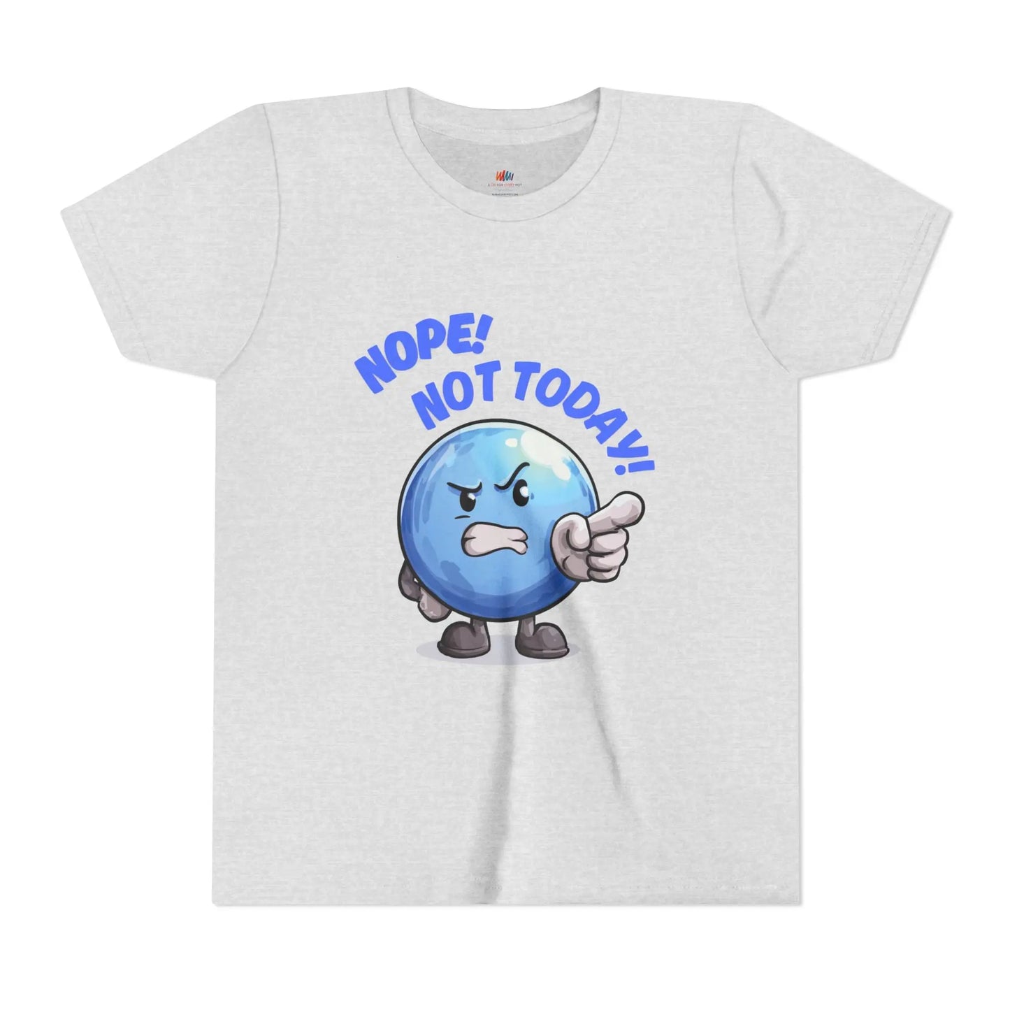 Funny Emoji Nope Not Today Youth Tee Printify