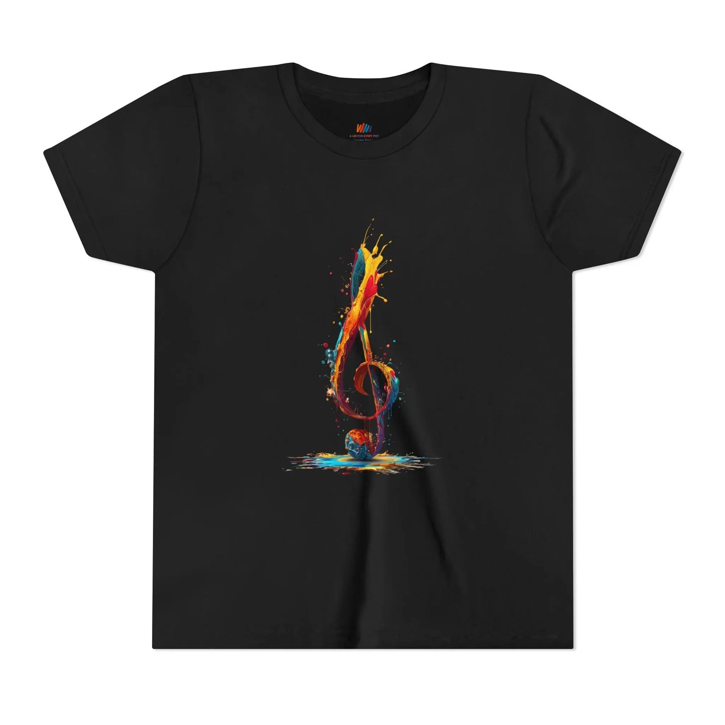 Youth Music Note Tshirt, Colorful creative Tee, A Lid for Every Pot ~Everday Designz~