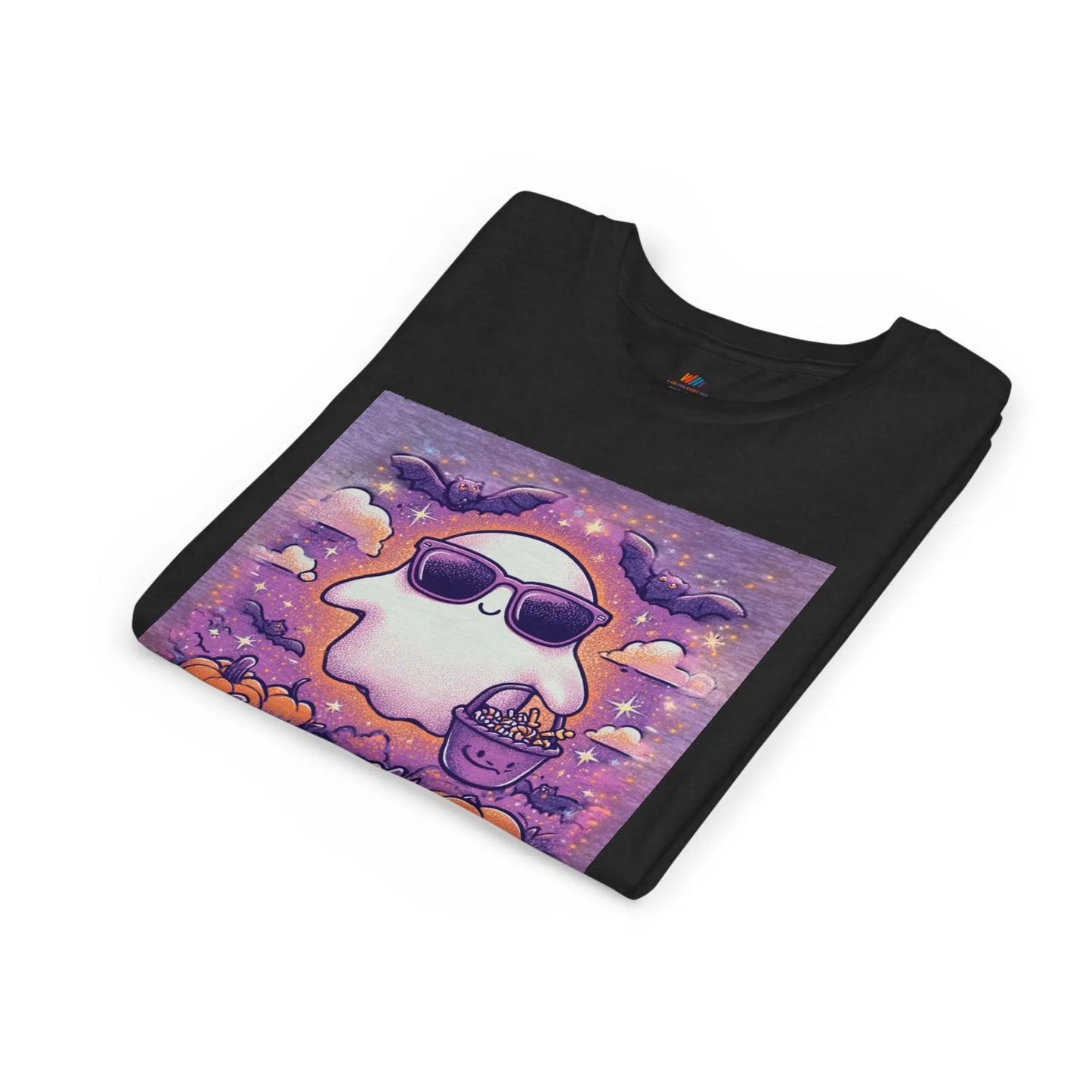 Adorable Ghost Halloween Tee, Youth Short Sleeve T-Shirt Printify