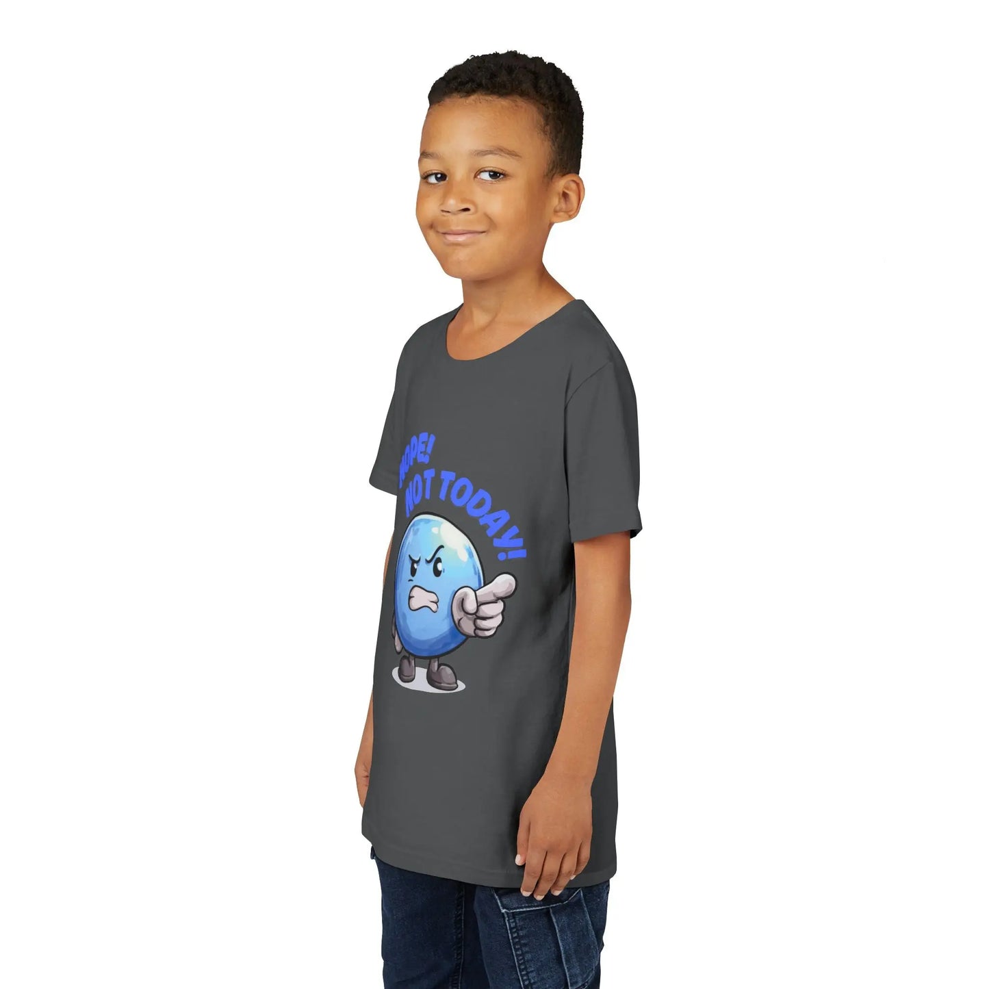 Funny Emoji Nope Not Today Youth Tee Printify