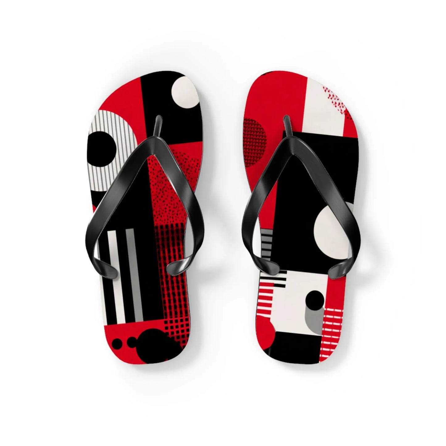 Flip Flops Ladybug Color inspired Geometric Patterns Printify