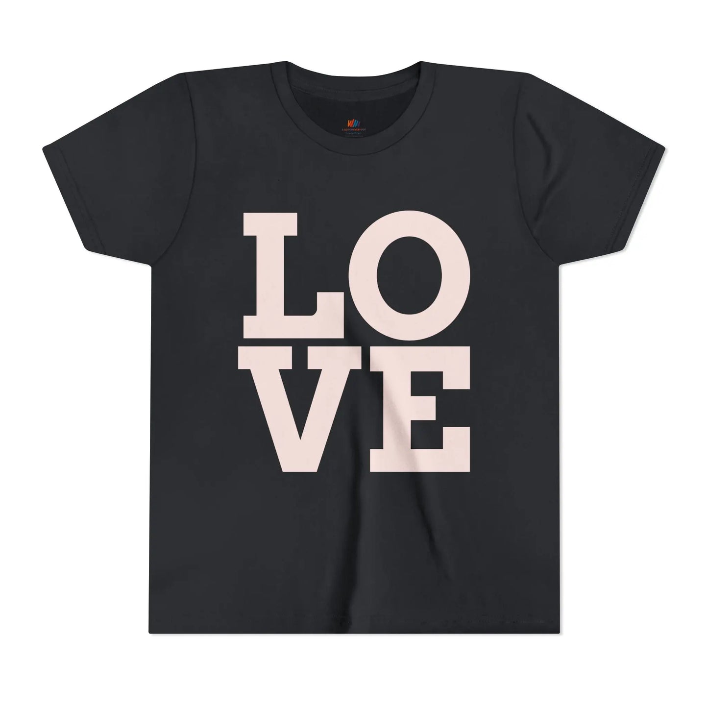 Youth Tee - Love Graphic T-Shirt, Cute Kids Shirt, Birthday Gift, Everyday Wear, Summer Outfit Printify