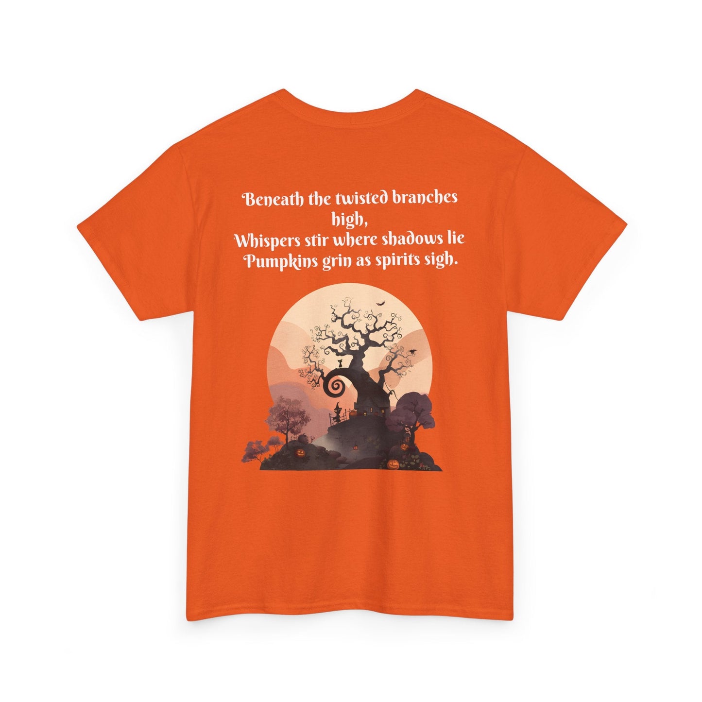 Spooky Sunset Tee, Halloween Shirt, Fall Apparel, Unisex Graphic Tee, Autumn Vibes, Cozy Casual Wear Printify