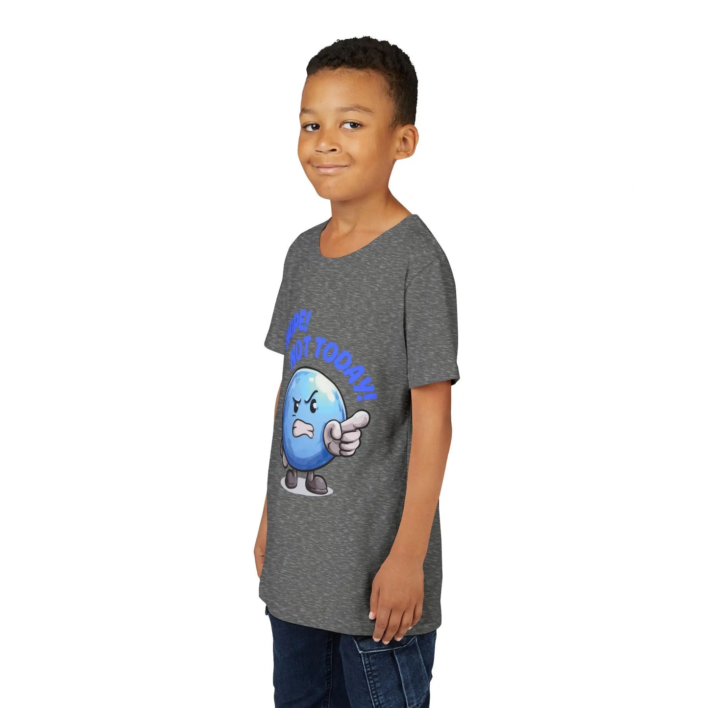 Funny Emoji Nope Not Today Youth Tee Printify