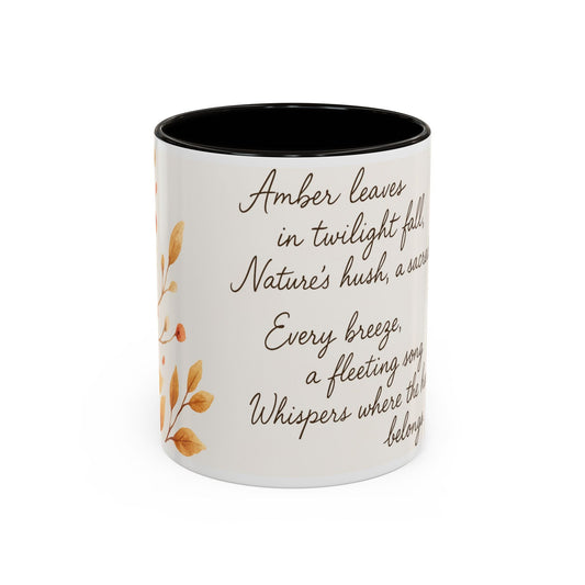 Colorful Fall Poetry Mugs - Fall Inspired, Aesthetic Coffee Cup, Nature Quote Mug, Unique Gift for Autumn Lovers, Cozy Kitchen Decor Printify