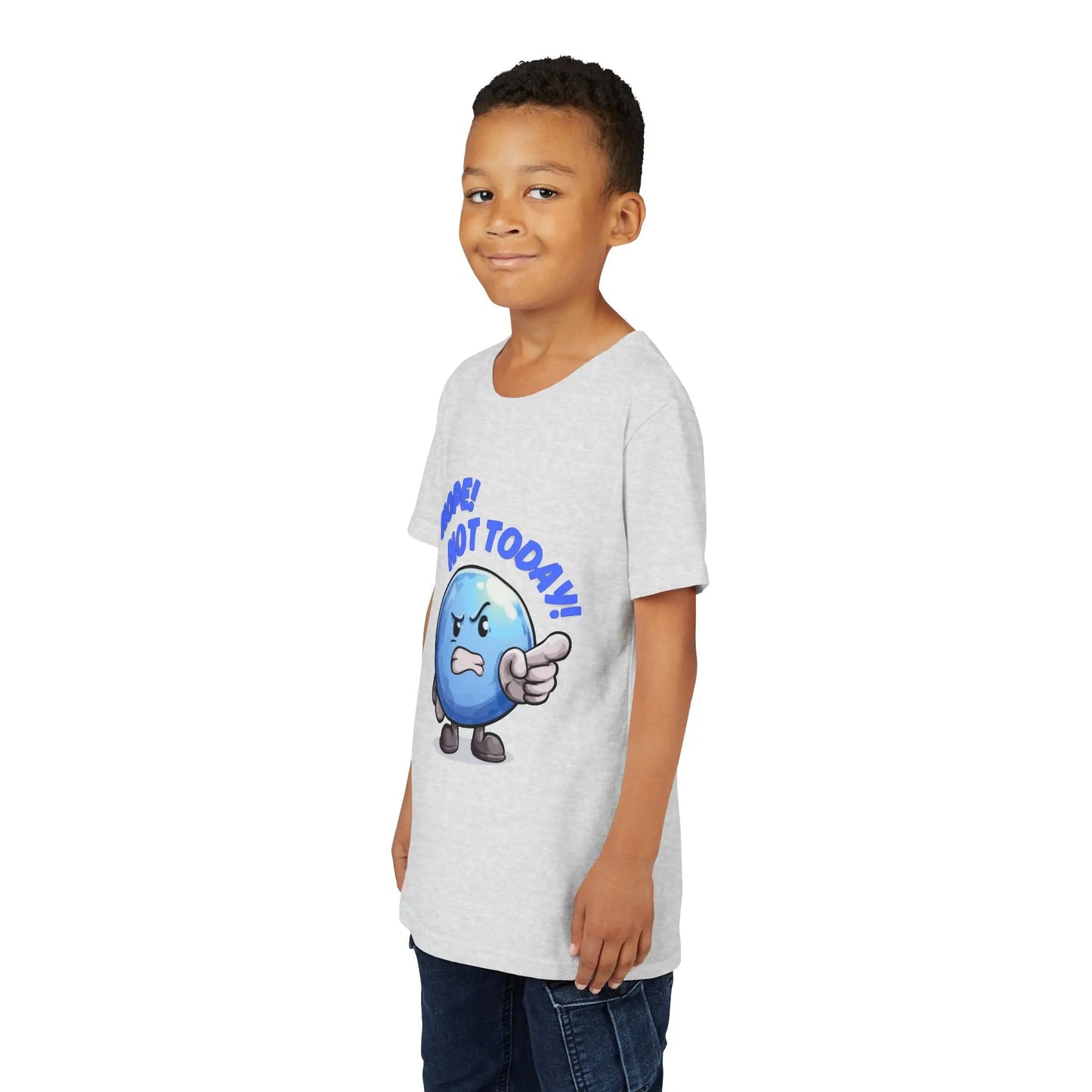 Funny Emoji Nope Not Today Youth Tee Printify