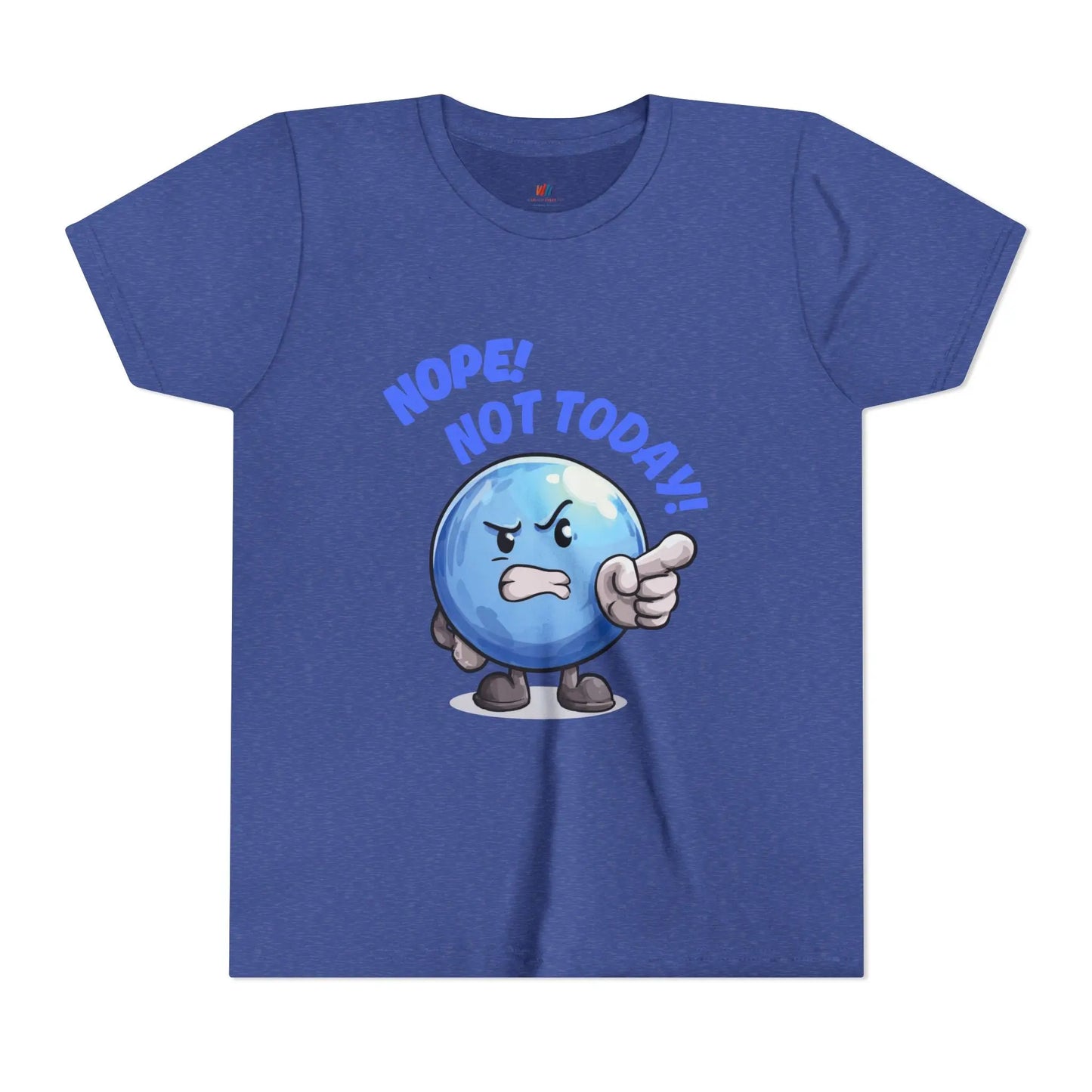 Funny Emoji Nope Not Today Youth Tee Printify