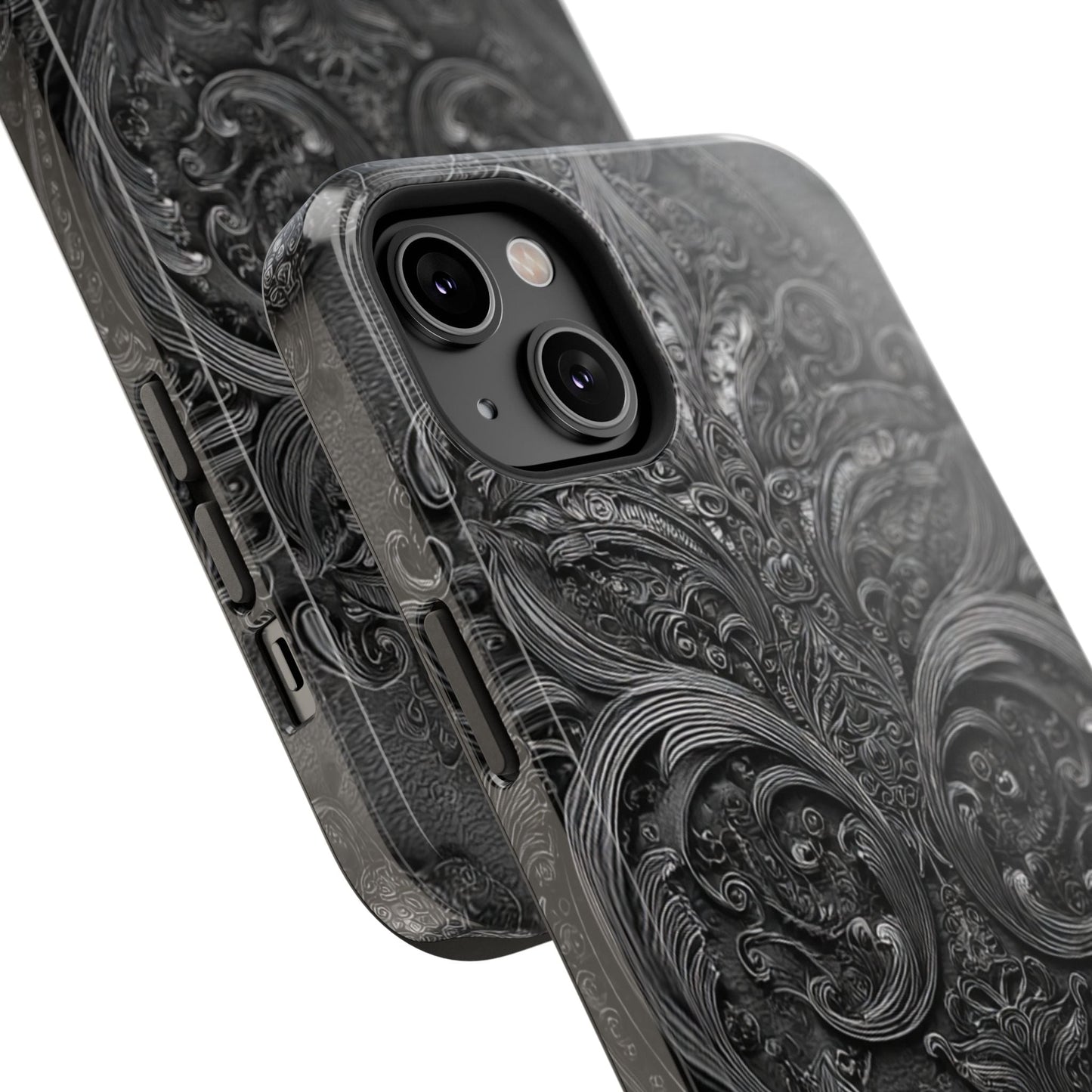 Phone Cases - Elegant Vintage Black Lace Design Printify