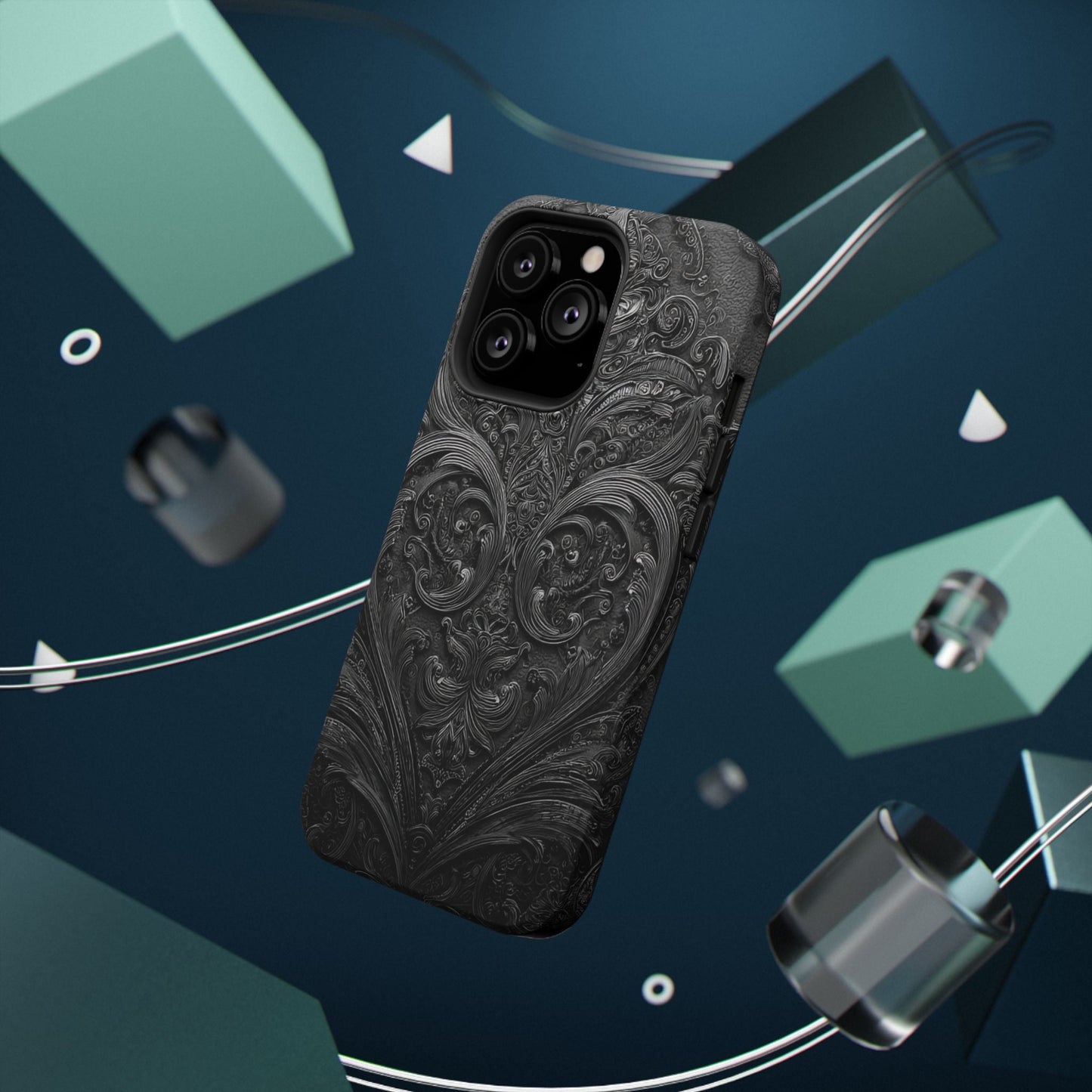 Phone Cases - Elegant Vintage Black Lace Design Printify