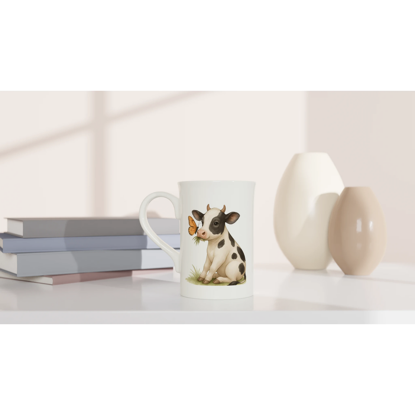 Barnyard Sarcasm - Humourous Cow Tails Collection - White 10oz Porcelain Slim Mug | Unique Everyday Designz Home, Gifts & Apparel A Lid for Every Pot ~Everyday Designz~