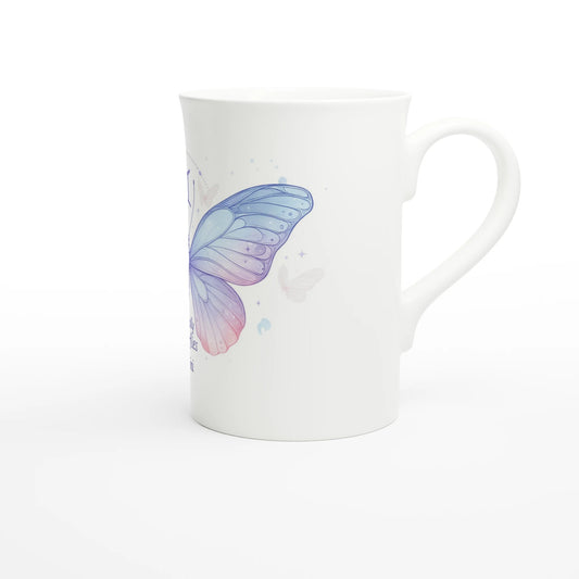 Gemini Mug - Socially Butterflies - White 10oz Porcelain Slim Mug | Unique Everyday Designz Home, Gifts & Apparel A Lid for Every Pot ~Everyday Designz~