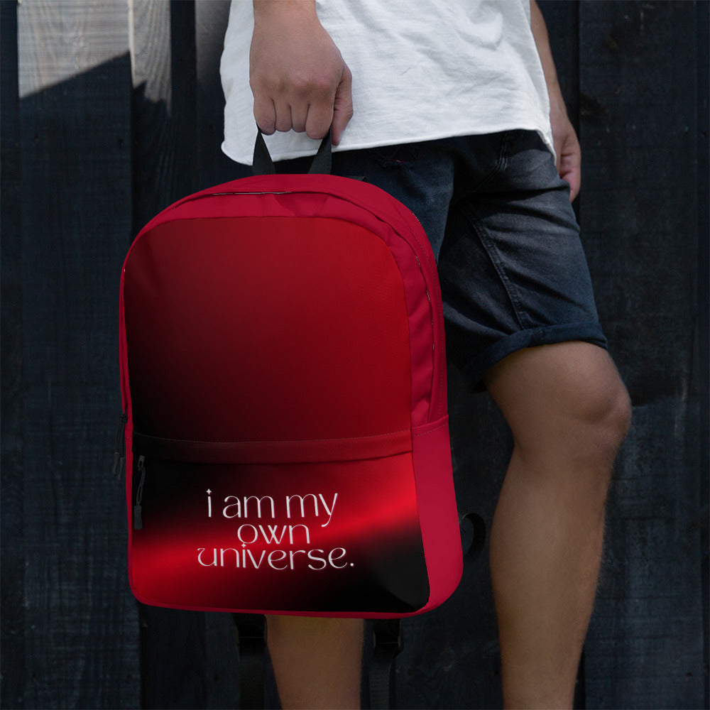 I Am My Own Universe - Red and Black Backpack | Unique Everyday Designz Home, Gifts & Apparel A Lid for Every Pot ~Everyday Designz~