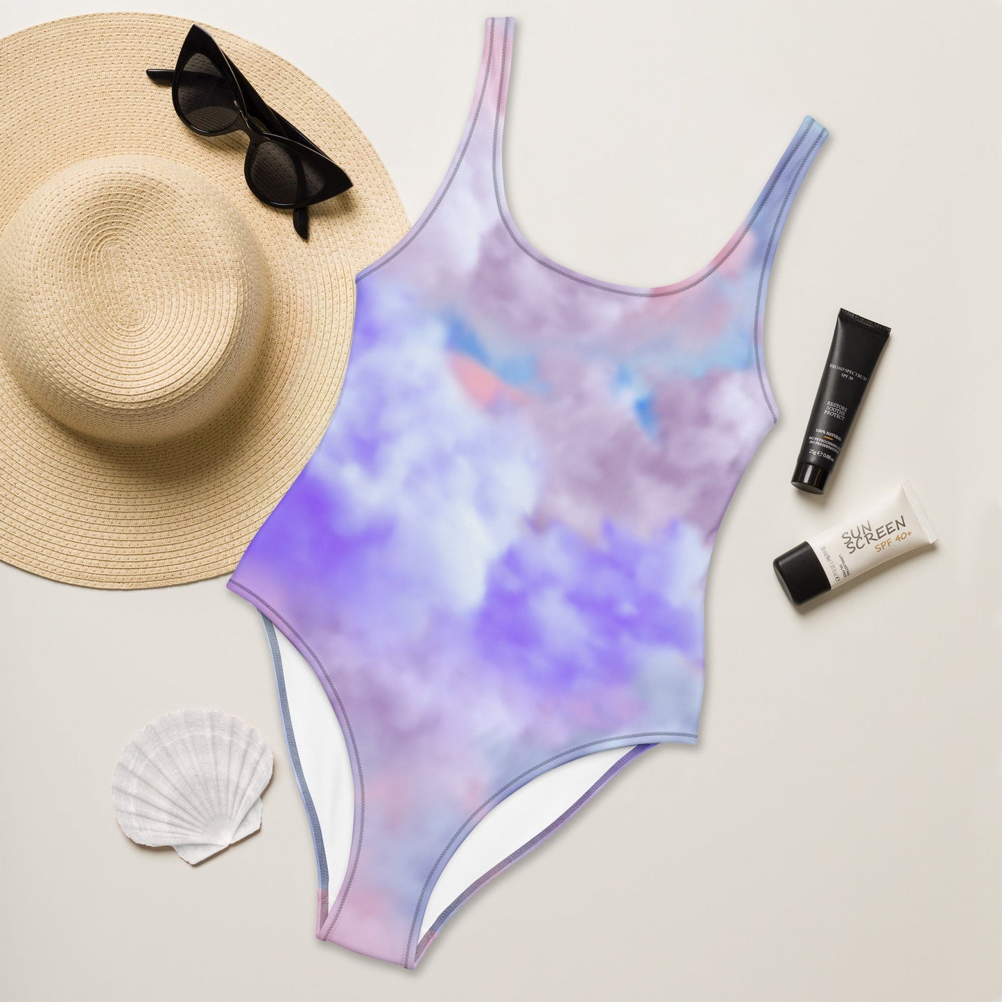 Floating on a Cloud One-Piece Swimsuit | Unique Everyday Designz Home, Gifts & Apparel A Lid for Every Pot ~Everyday Designz~