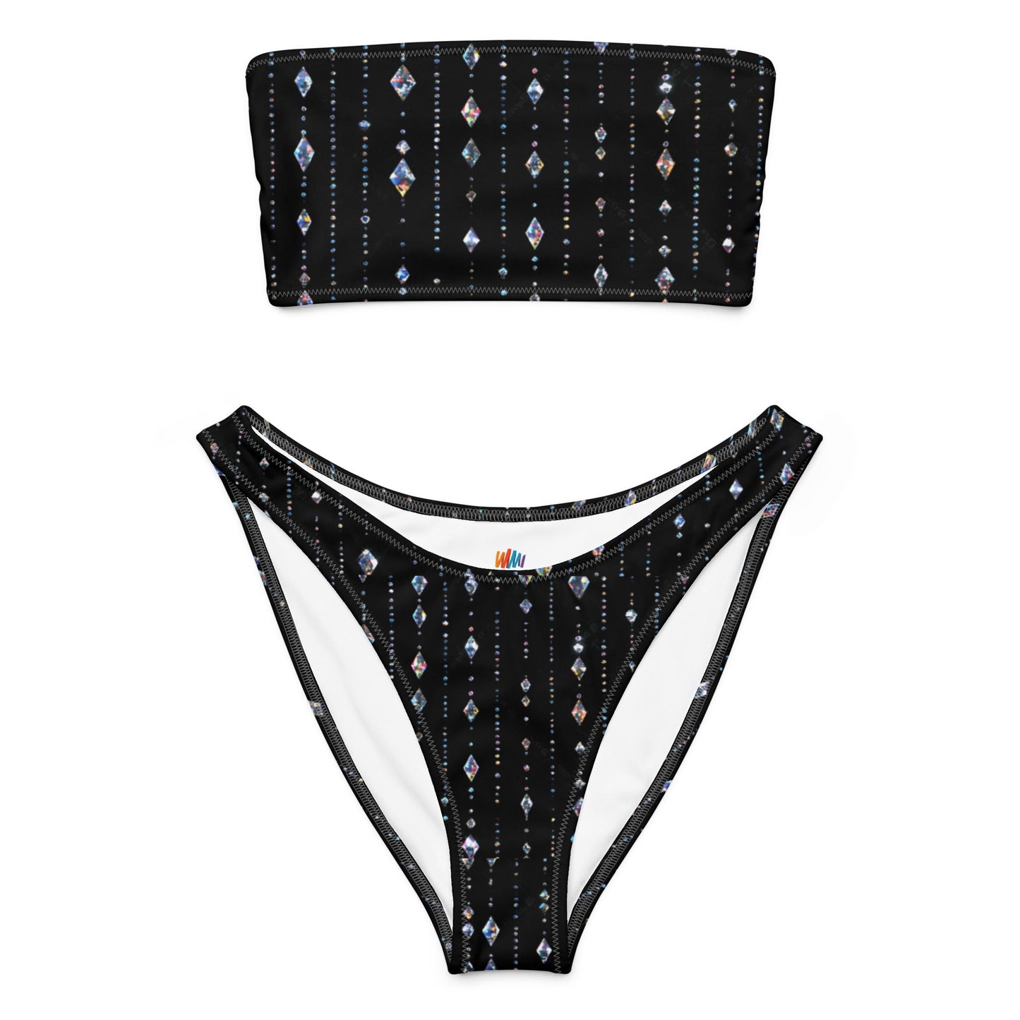 Diamond Pattern Recycled bandeau bikini | Unique Everyday Designz Home, Gifts & Apparel A Lid for Every Pot ~Everyday Designz~