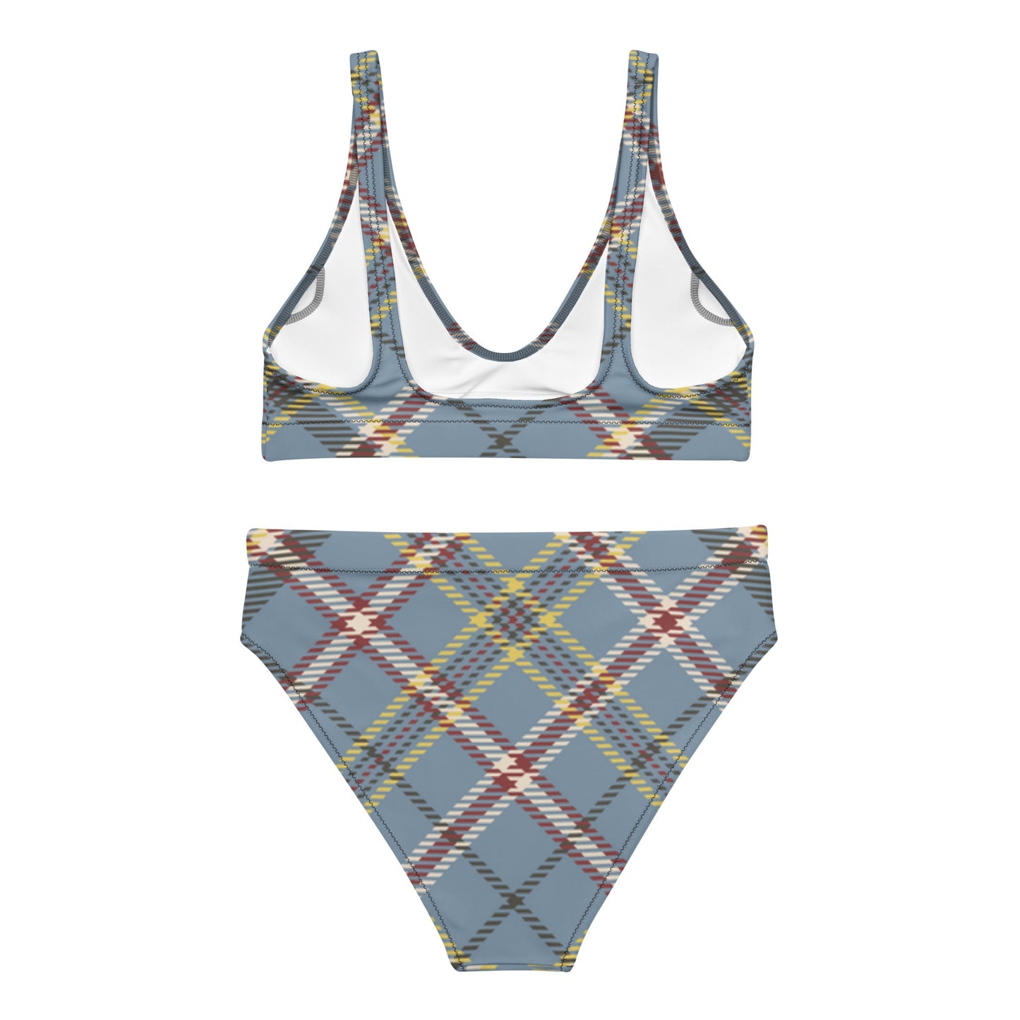 Plaid Print Recycled high-waisted bikini | Unique Everyday Designz Home, Gifts & Apparel A Lid for Every Pot ~Everyday Designz~
