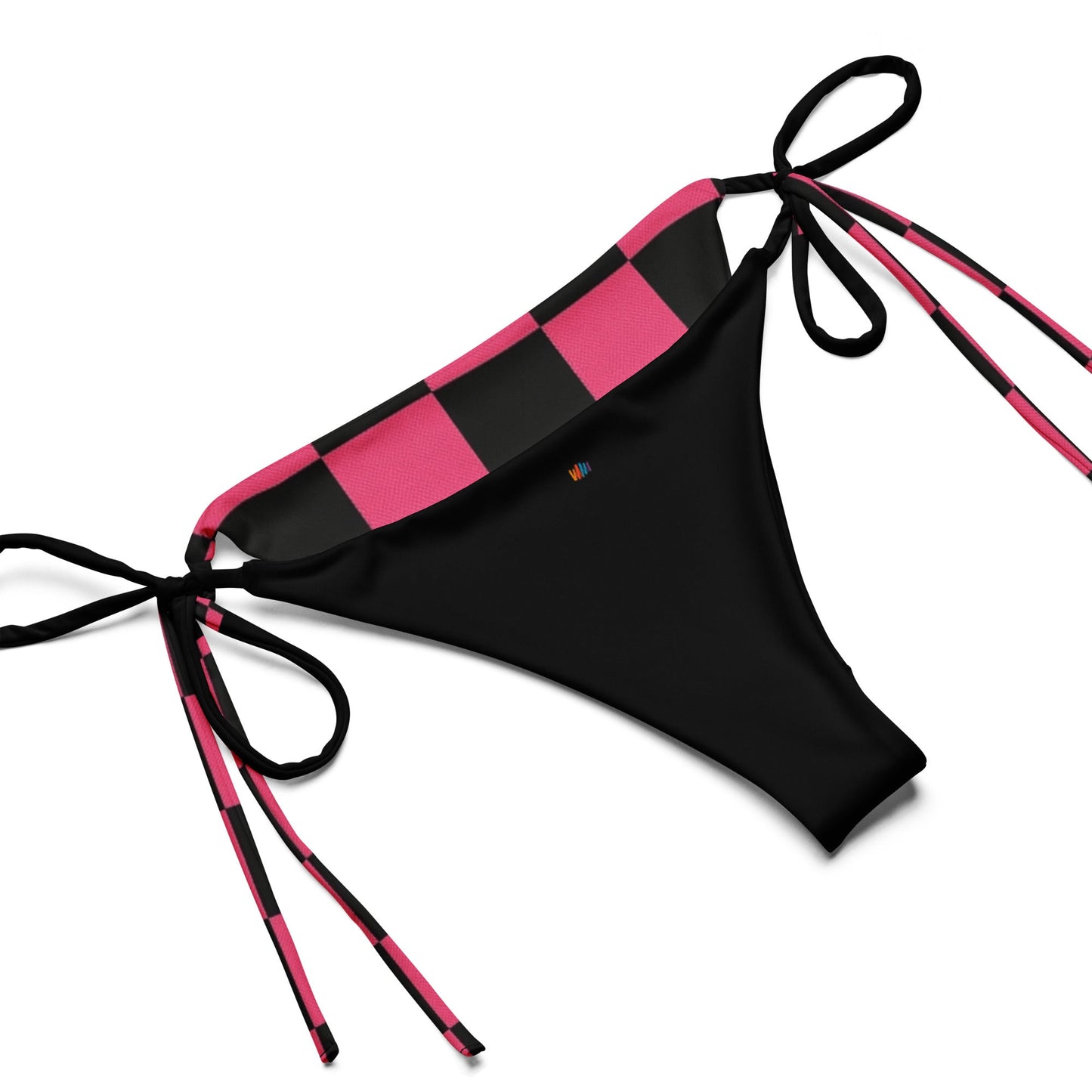 Pink and Black Checkered All-over print recycled string bikini | Unique Everyday Designz Home, Gifts & Apparel A Lid for Every Pot ~Everyday Designz~