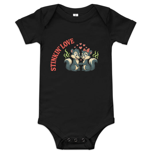 100% Cotton Baby short sleeve one piece - STINKIN' LOVE | Unique Everyday Designz Home, Gifts & Apparel A Lid for Every Pot ~Everyday Designz~