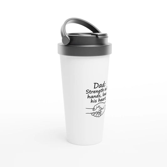 Inspirational Happy Father's Day Stainless Steel Travel Mug – 15oz Leak-Proof Design | Unique Everyday Designz Home, Gifts & Apparel A Lid for Every Pot ~Everyday Designz~