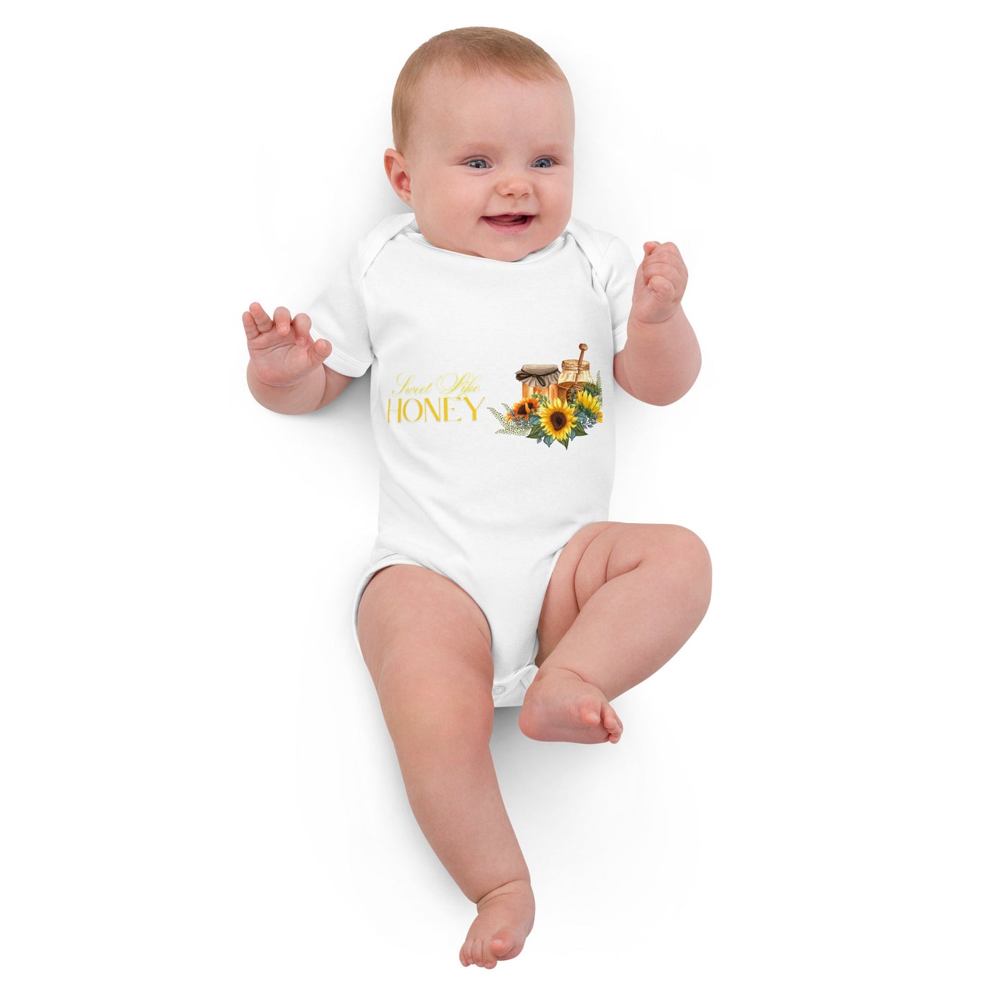 Organic cotton baby bodysuit - Sweet Like Honey | Unique Everyday Designz Home, Gifts & Apparel A Lid for Every Pot ~Everyday Designz~