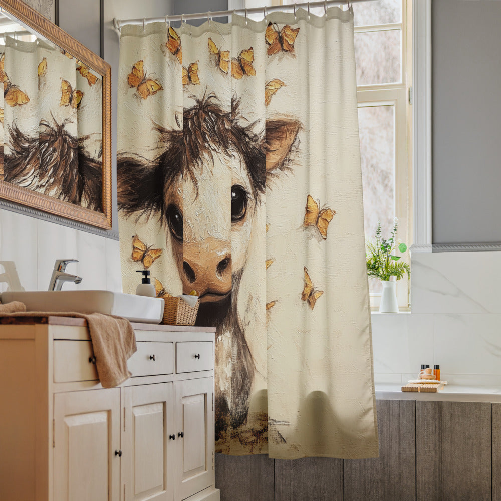 Butterflies and Cows - Shower curtain A Lid for Every Pot ~ Everyday Designz ~