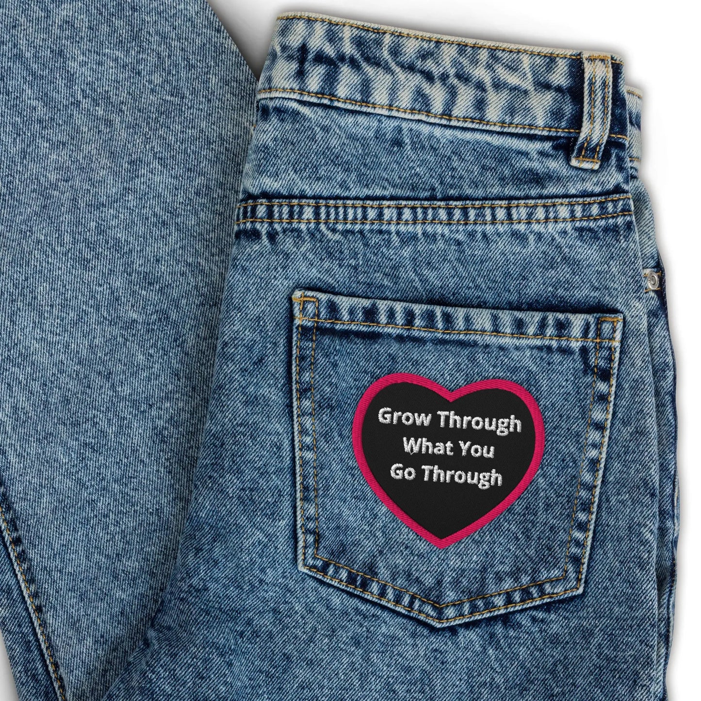 Grow Through What You Go Through - Embroidered Patches A Lid for Every Pot ~ Everyday Designz ~