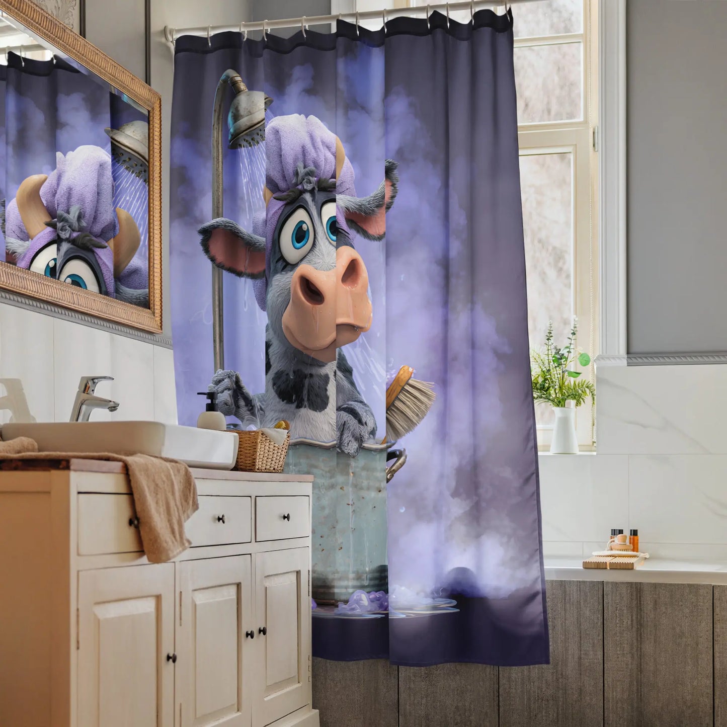 Funny Cow Shower curtain A Lid for Every Pot ~ Everyday Designz ~