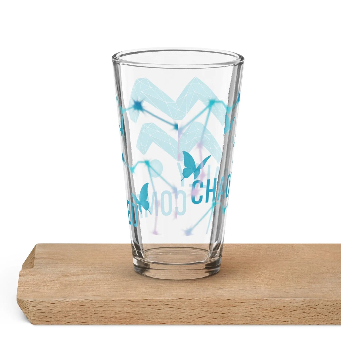 Zodiac Aquarius - Chaotically Composed - 16ozShaker pint glass A Lid for Every Pot ~ Everyday Designz ~