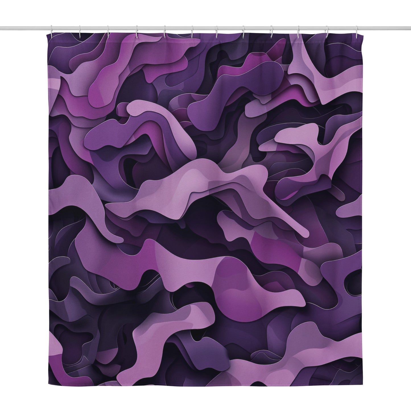 8k Purple Camouflage - Shower curtain