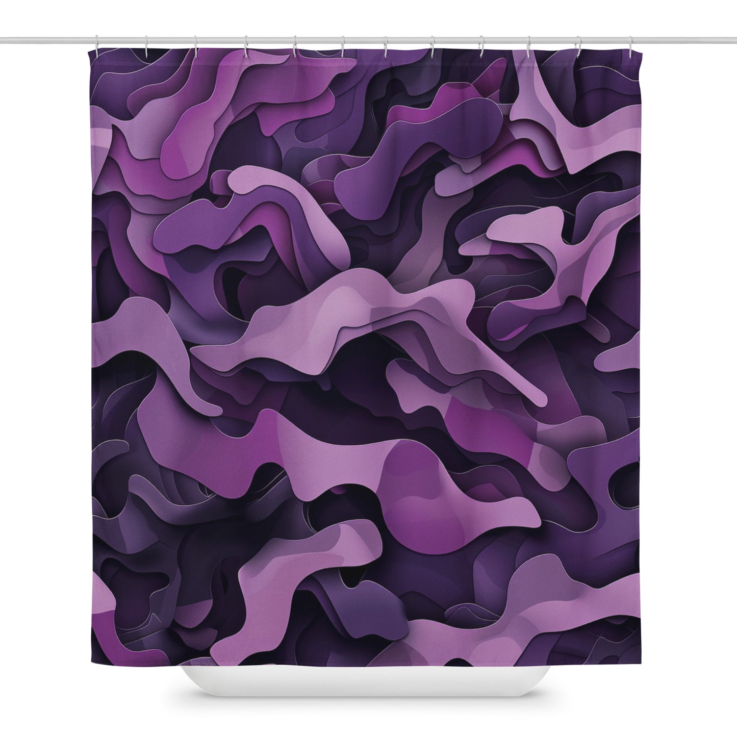 8k Purple Camouflage - Shower curtain