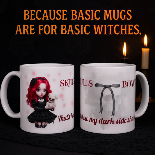 Gothic Jumbo Mug, 20oz - Perfect for Halloween, Coffee Lovers, or Dark Aesthetic Gift, Skulls, Unique Drinkware Printify