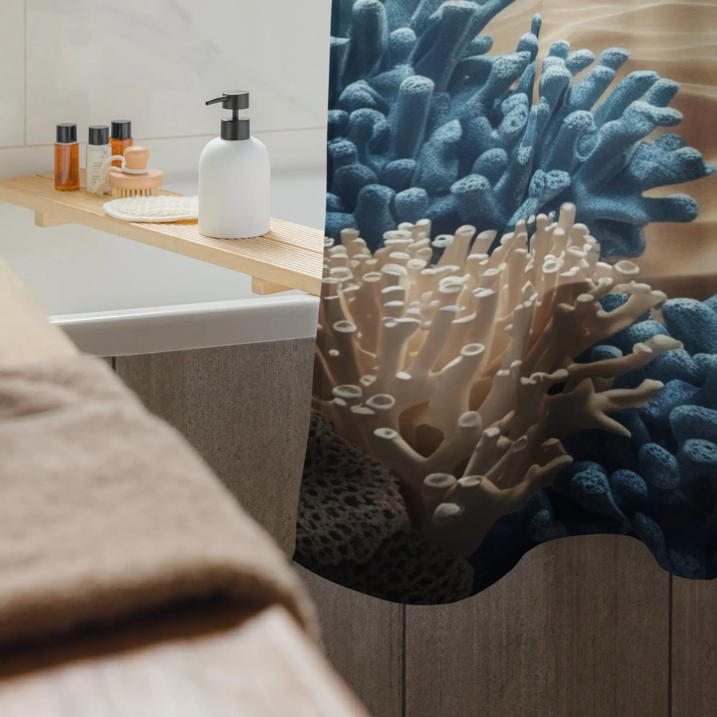 Durable Water Resistant Shower curtain - Oceanic A Lid for Every Pot ~ Everyday Designz ~