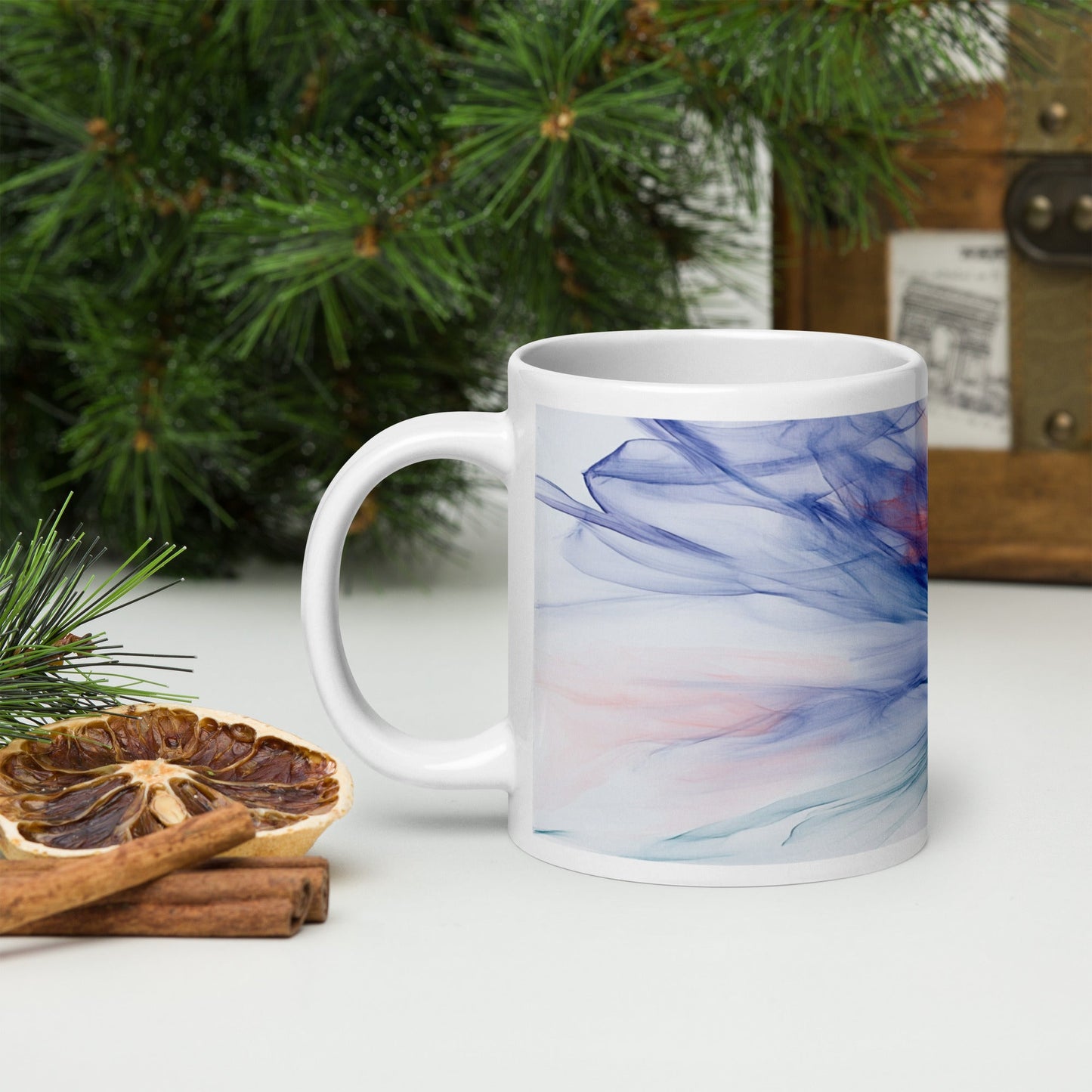 Abstract colors - White glossy mug A Lid for Every Pot ~ Everyday Designz ~