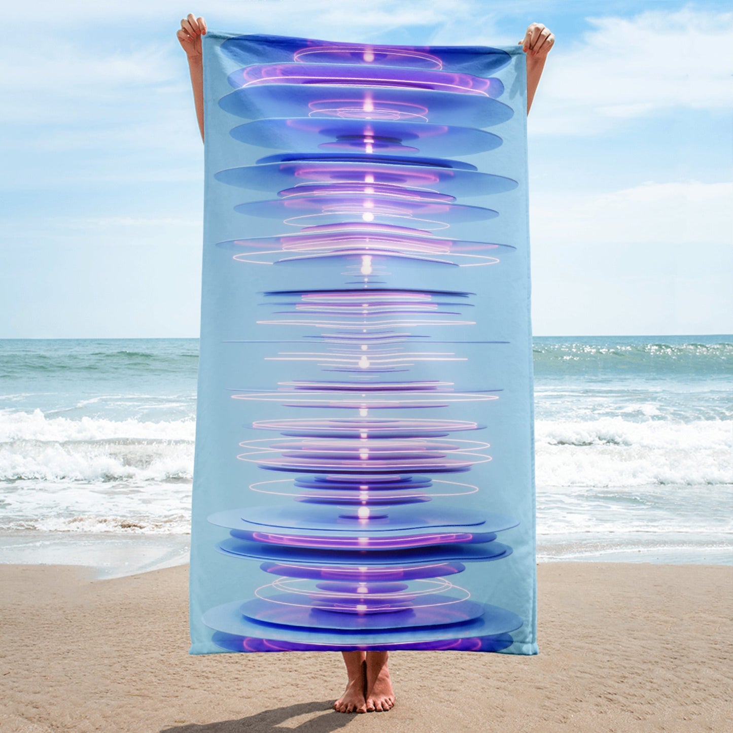 Towel - Premium Sound Waves Design | Unique Everyday Designz Home, Gifts & Apparel A Lid for Every Pot ~Everyday Designz~