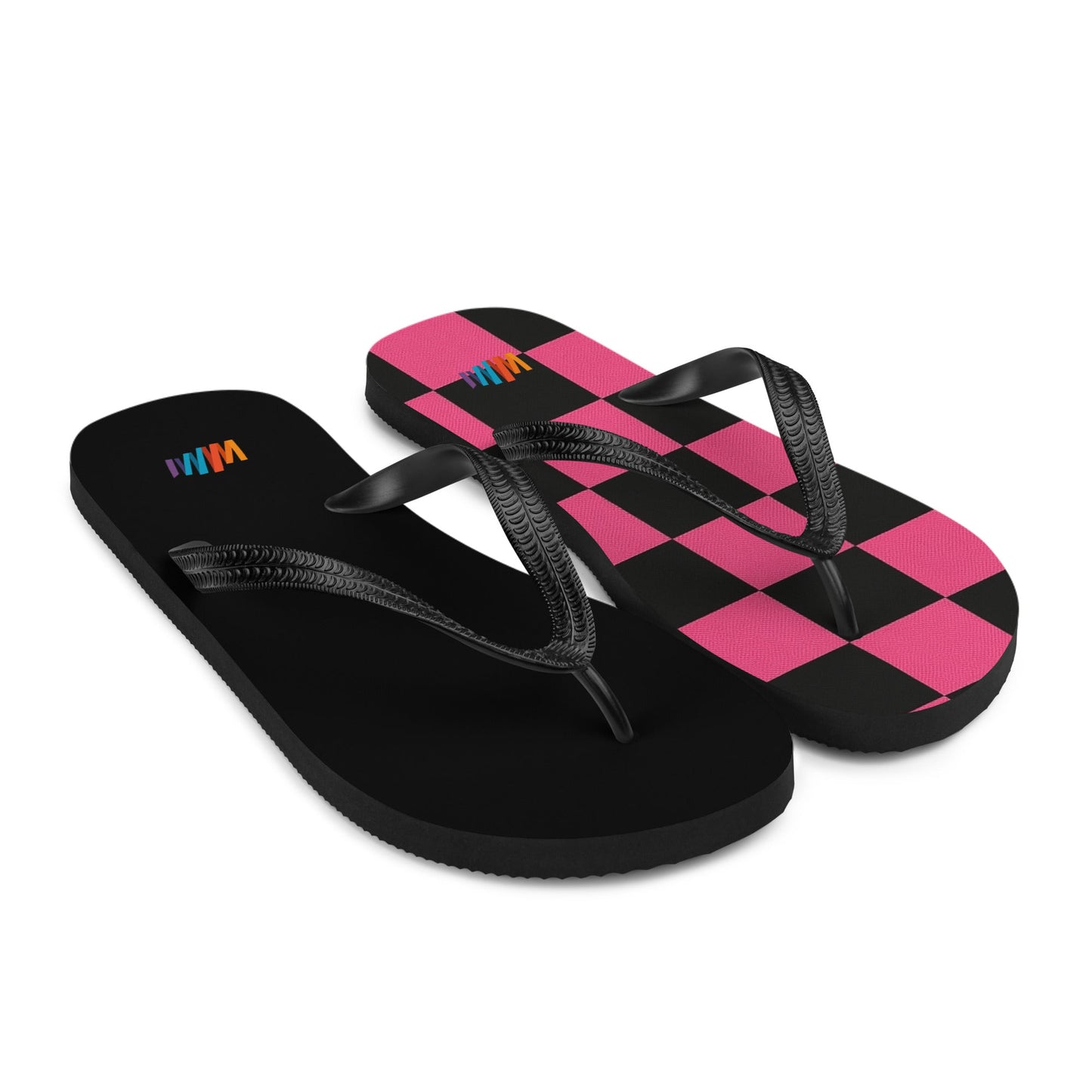 Pink and Black Checkers Flip-Flops | Unique Everyday Designz Home, Gifts & Apparel A Lid for Every Pot ~Everyday Designz~