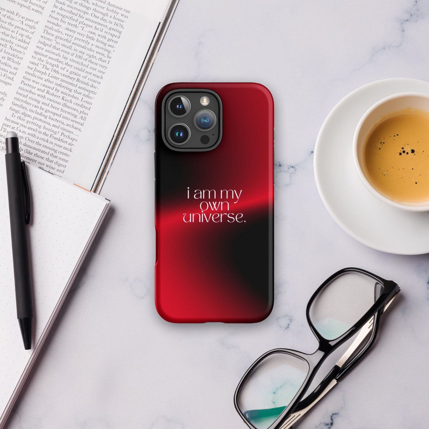 I Am My Own Universe - Red And Black Tough Case for iPhone® | Unique Everyday Designz Home, Gifts & Apparel A Lid for Every Pot ~Everyday Designz~