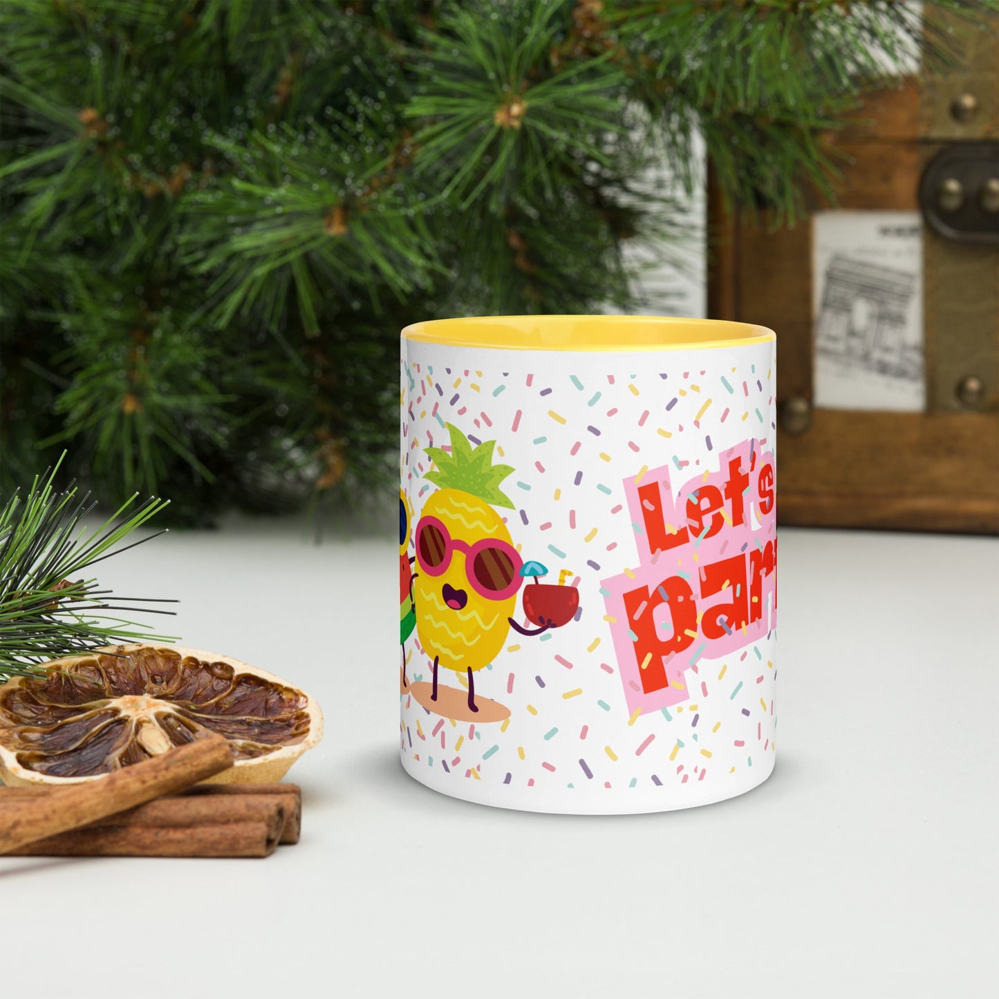 Let's Party! Mug with Color Inside | Unique Everyday Designz Home, Gifts & Apparel A Lid for Every Pot ~Everyday Designz~